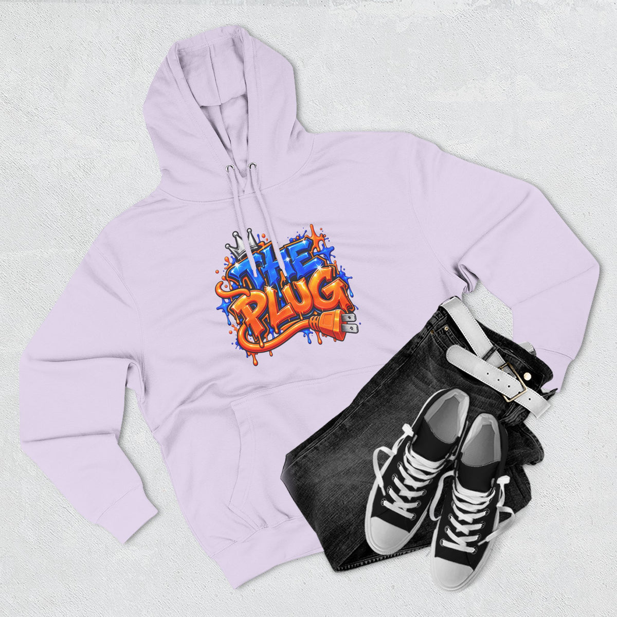 Three-Panel Fleece Hoodie-THE PLUG-SCUMMIEBEARZ™️