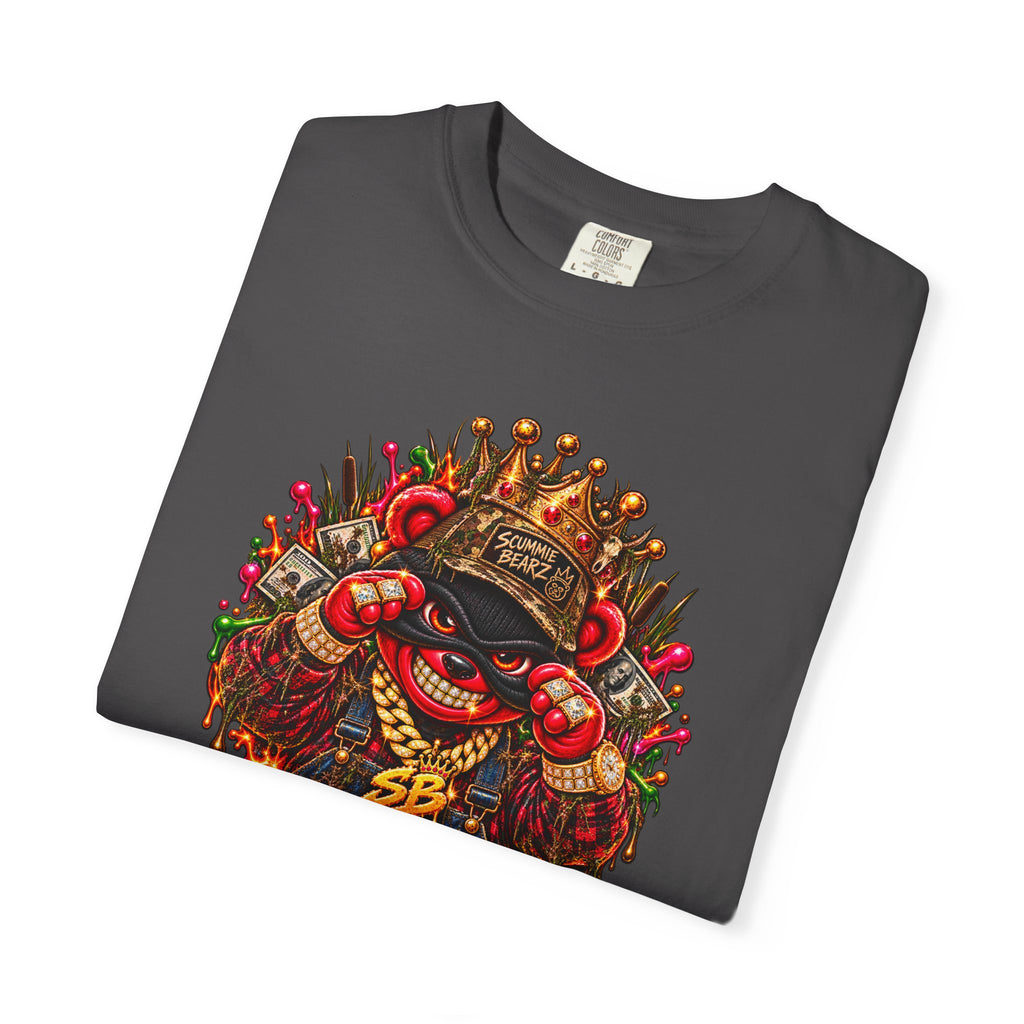 Unisex Garment-Dyed T-shirt--HILLBILLY WORLD TOUR/CROWN SB LOGO-SCUMMIEBEARZ™️