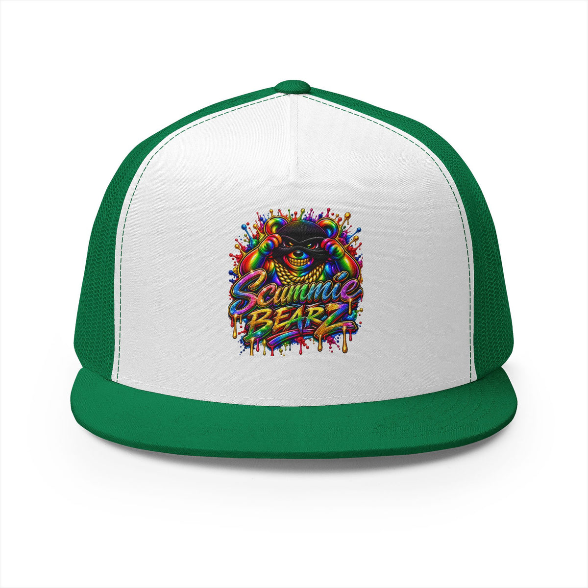 5 Panel Trucker Cap-RAINBOW MASK LOGO-SCUMMIEBEARZ™