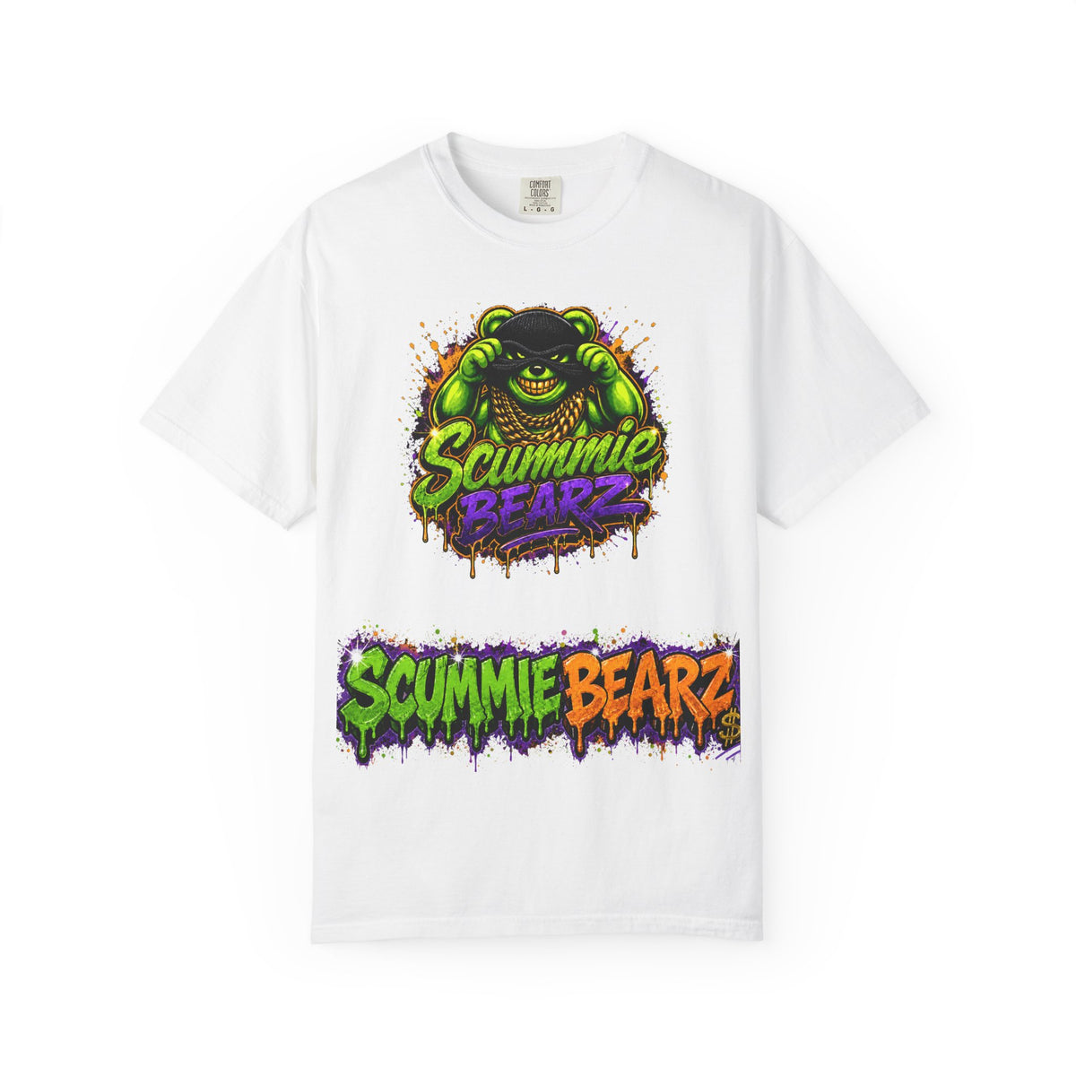 Unisex Garment-Dyed T-shirt-MASK LOGO & LIKE STEALING CANDY FROM A BABY-SCUMMIEBEARZ™