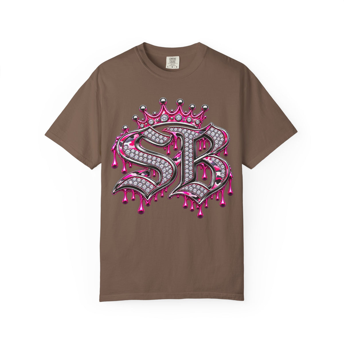 Unisex Garment-Dyed T-shirt-MONA LISA/CROWN MASK SB LOGO-SCUMMIEBEARZ™