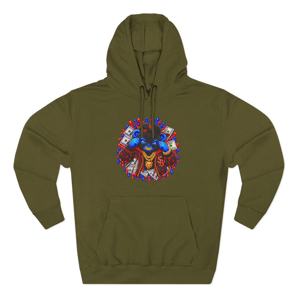 Three-Panel Fleece Hoodie-GET SERVED-SCUMMIEBEARZ™️