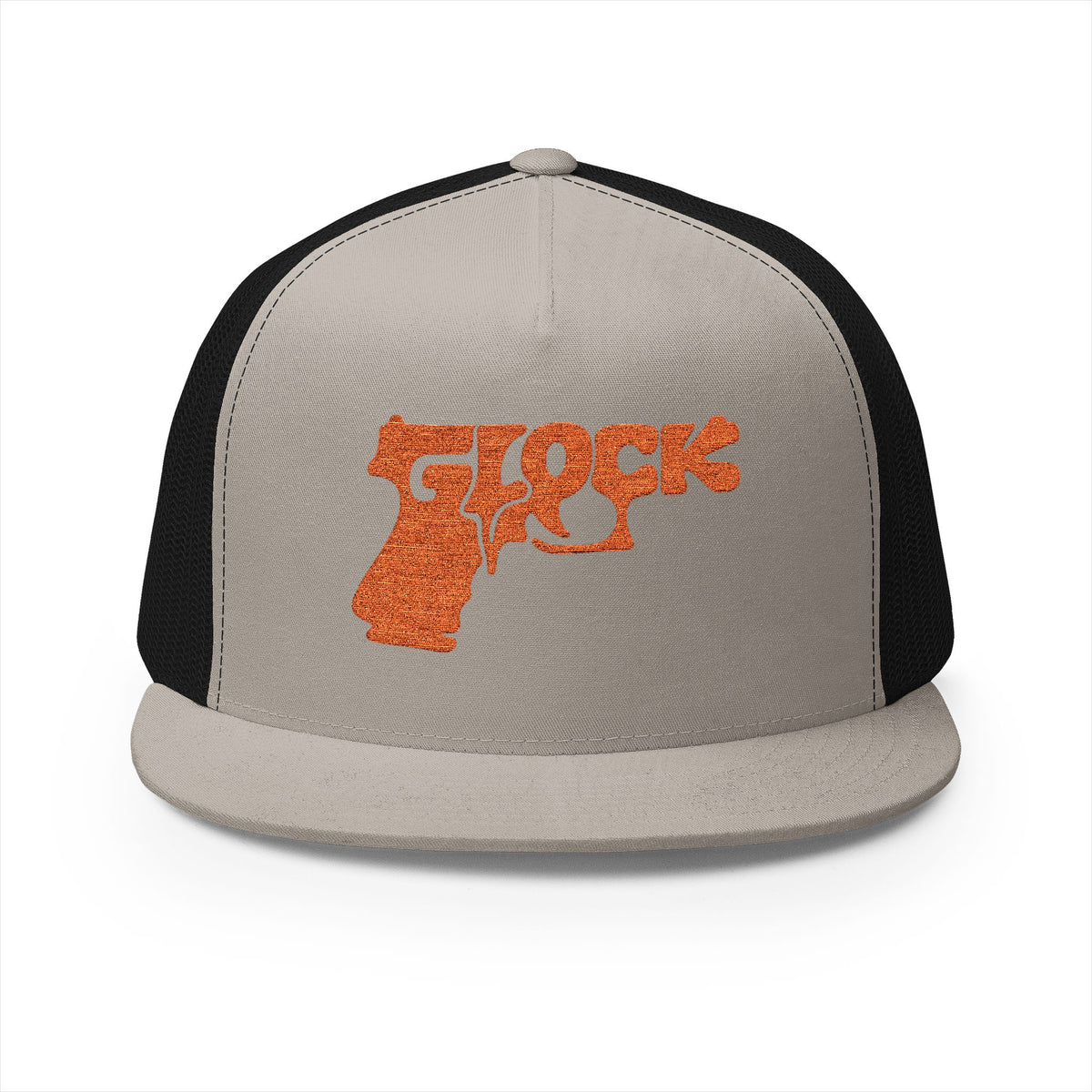 5 Panel Trucker Cap-ORANGE GLOCK LOGO-SCUMMIEBEARZ™️