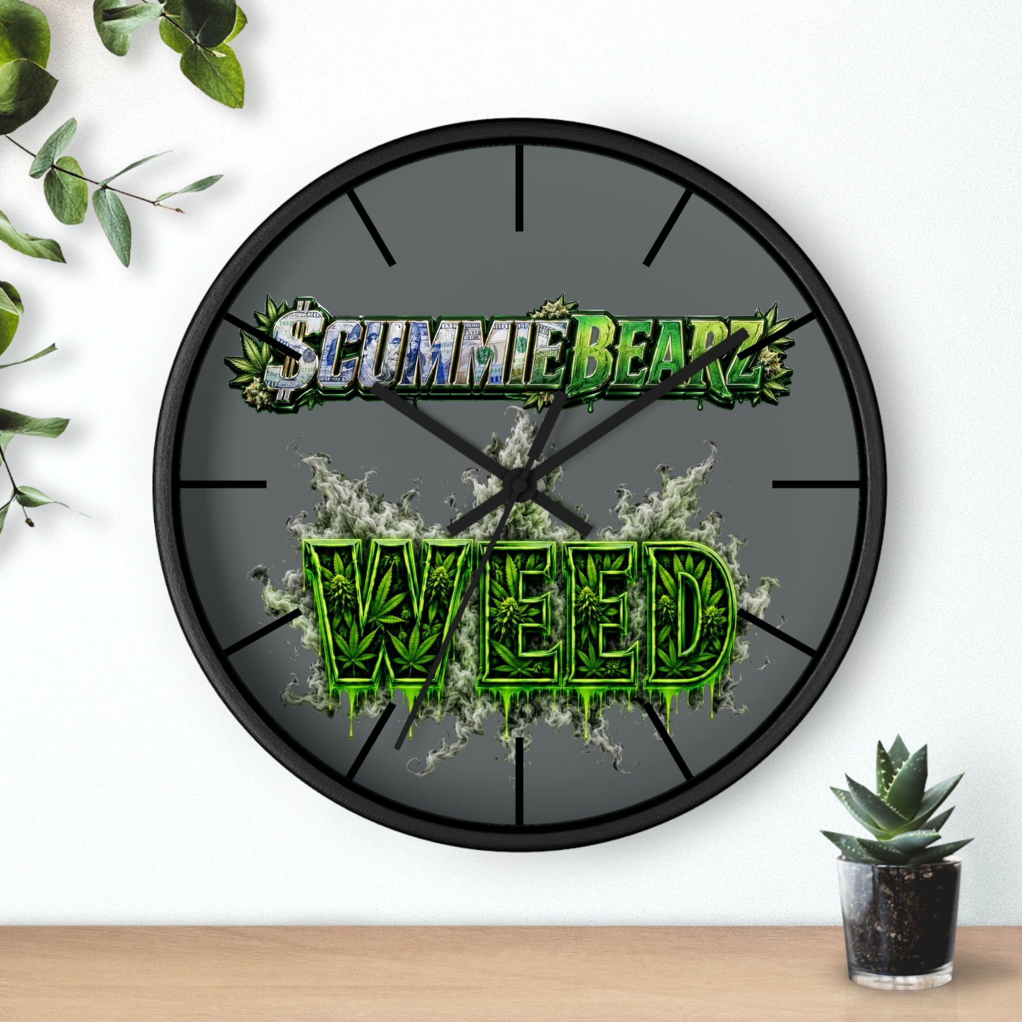 Wall Clock-Weed-SCUMMIEBEARZ™️