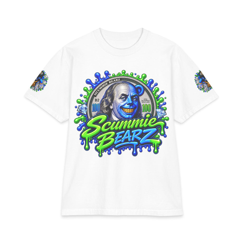 Hustle Mode, Green Remix | SCUMMIEBEARZ™ Shaka Wear Heavyweight Tee