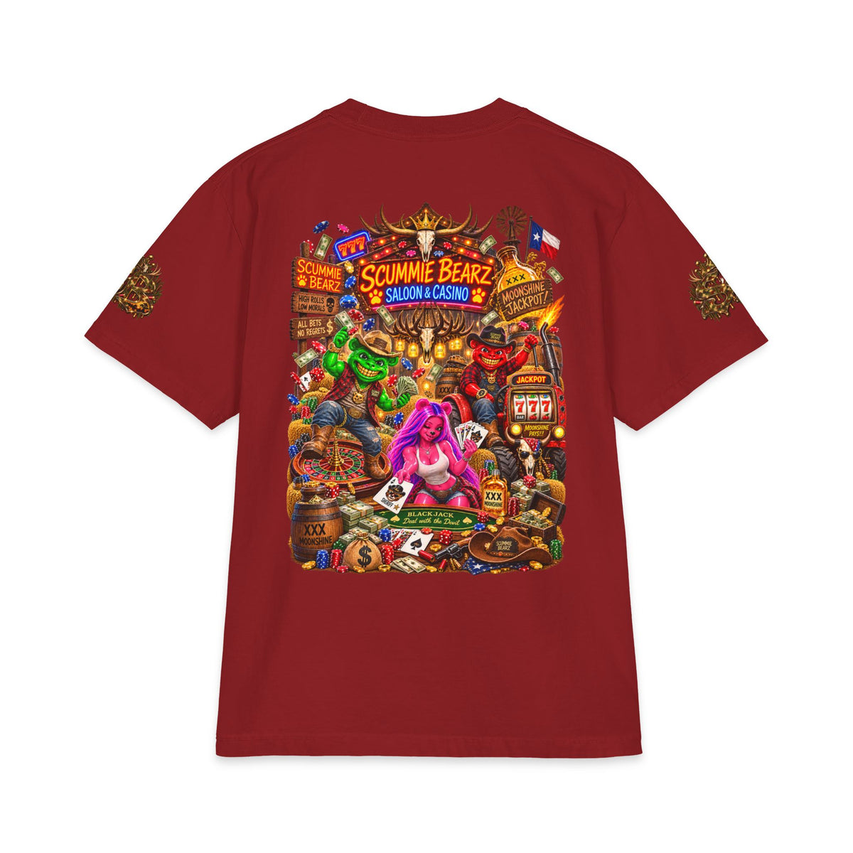 Saloon And Casino | SCUMMIEBEARZ™ Shaka Wear Heavyweight Tee