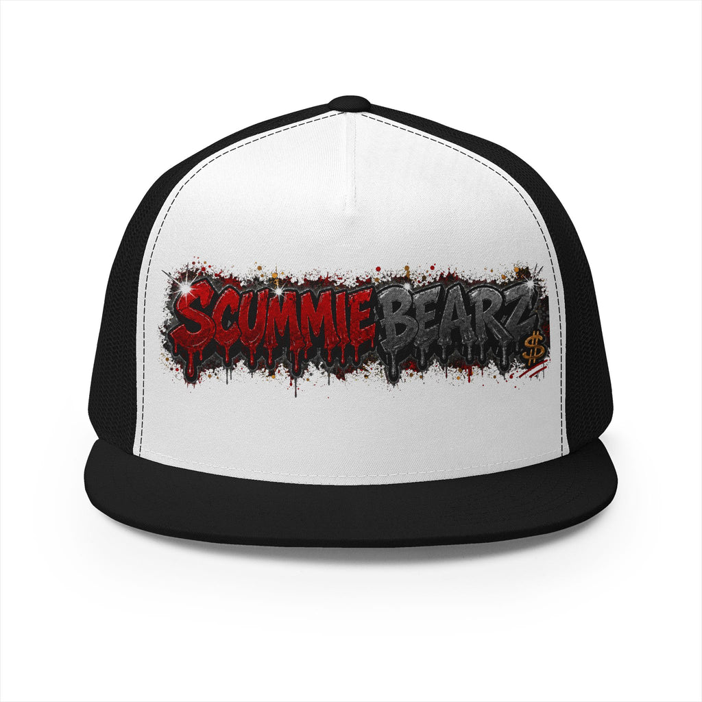 5 Panel Trucker Cap-RED/CHARCOAL SCUMMIEBEARZ LOGO-SCUMMIEBEARZ™