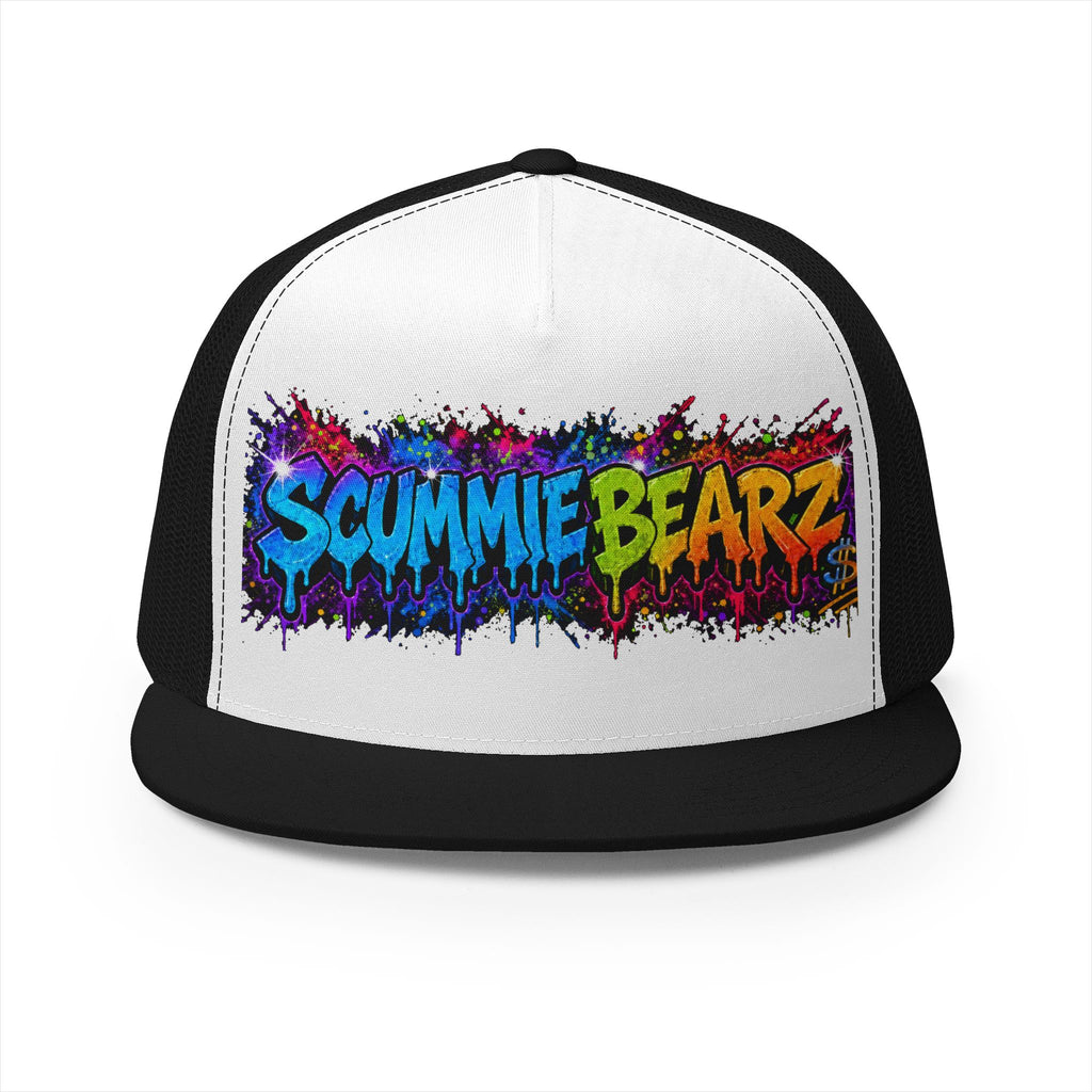 5 Panel Trucker Cap-RAINBOW SCUMMIEBEARZ LOGO-SCUMMIEBEARZ™