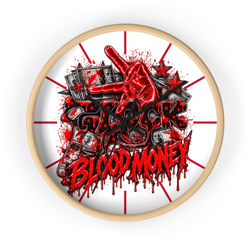 Wall Clock-Blood Money Glock-SCUMMIEBEARZ™️