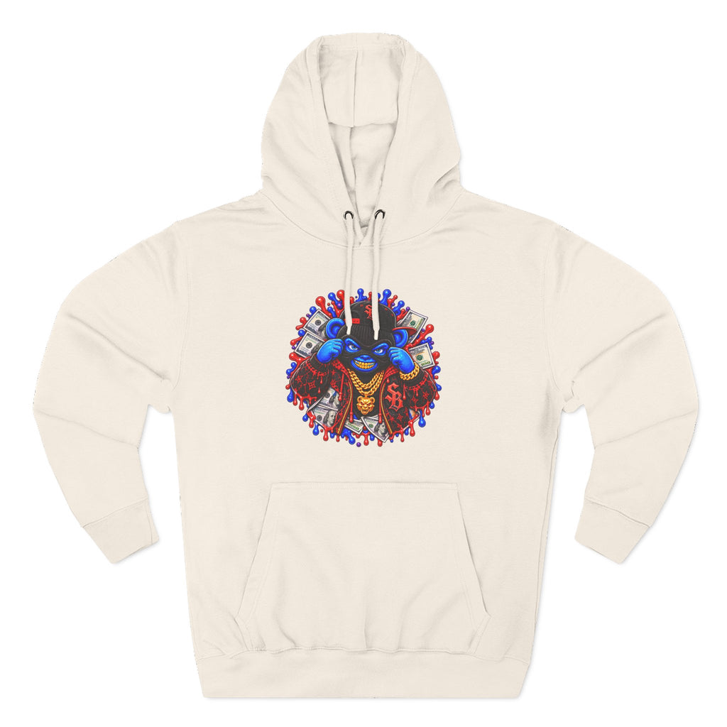 Three-Panel Fleece Hoodie-GET SERVED-SCUMMIEBEARZ™️