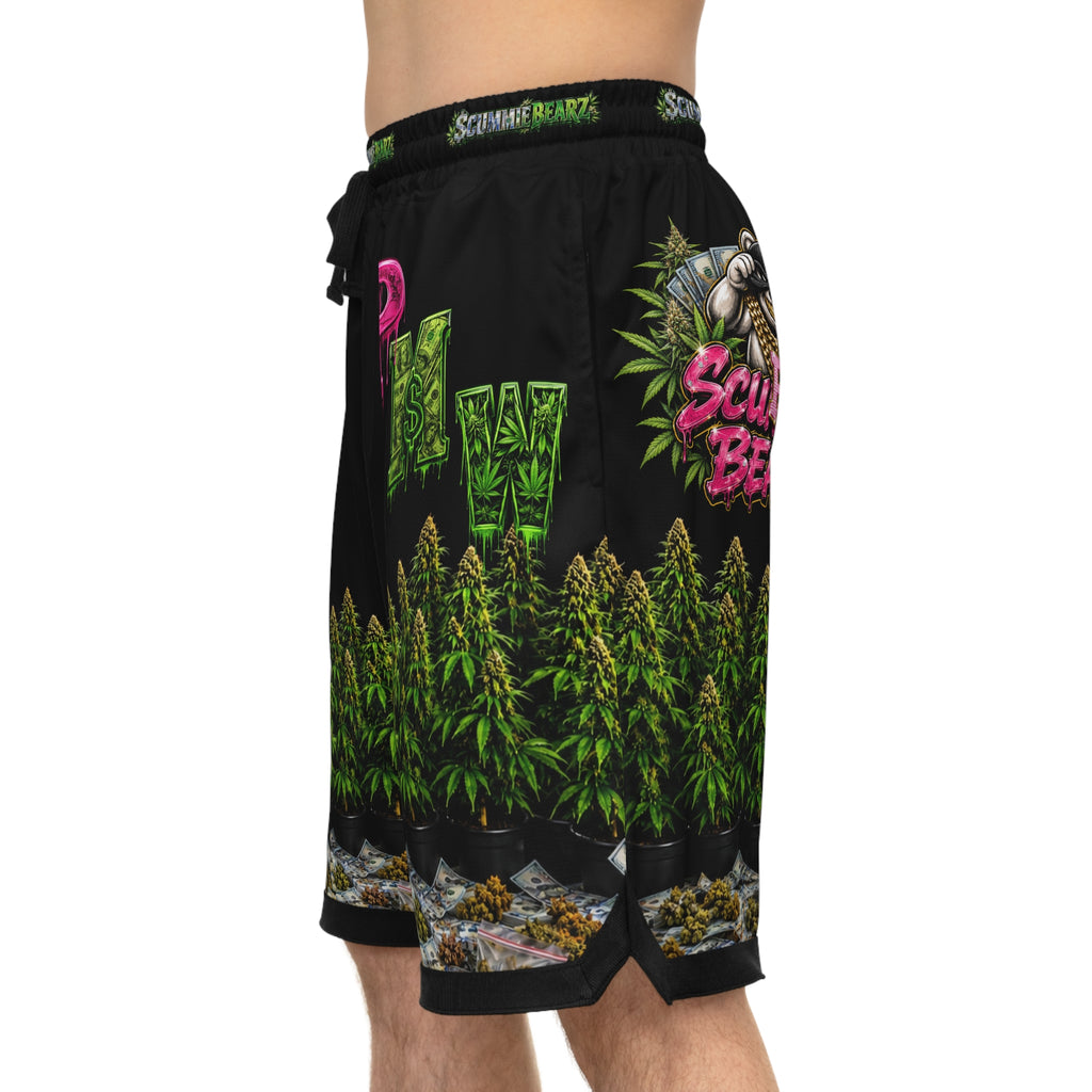 AOP Basketball Shorts - P***y Money Weed™