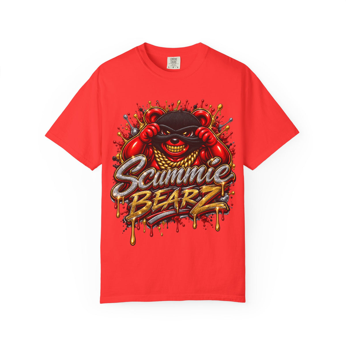 Unisex Garment-Dyed T-shirt-HELL LOST ANOTHER ONE/MASK LOGO-SCUMMIEBEARZ™