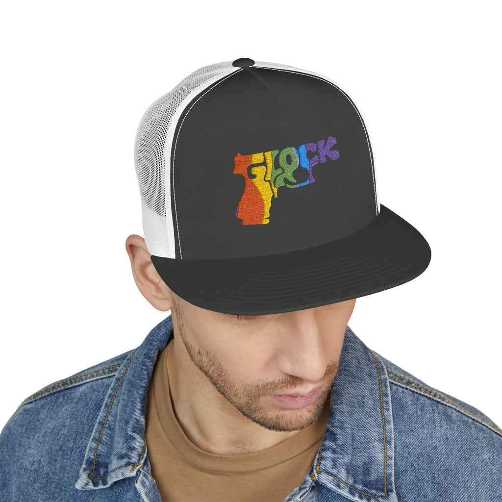 5 Panel Trucker Cap-RAINBOW GLOCK LOGO-SCUMMIEBEARZ™️