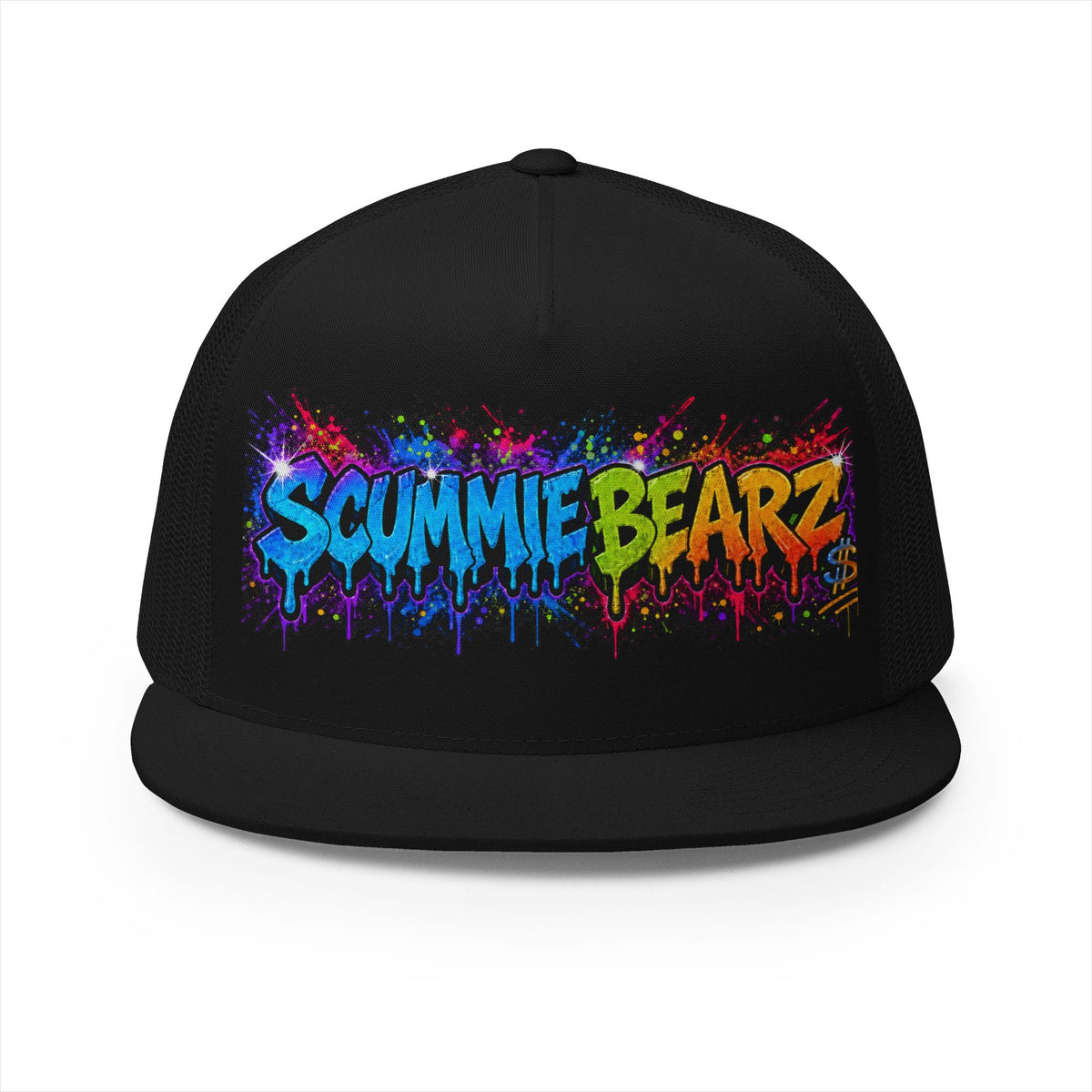 5 Panel Trucker Cap-RAINBOW SCUMMIEBEARZ LOGO-SCUMMIEBEARZ™