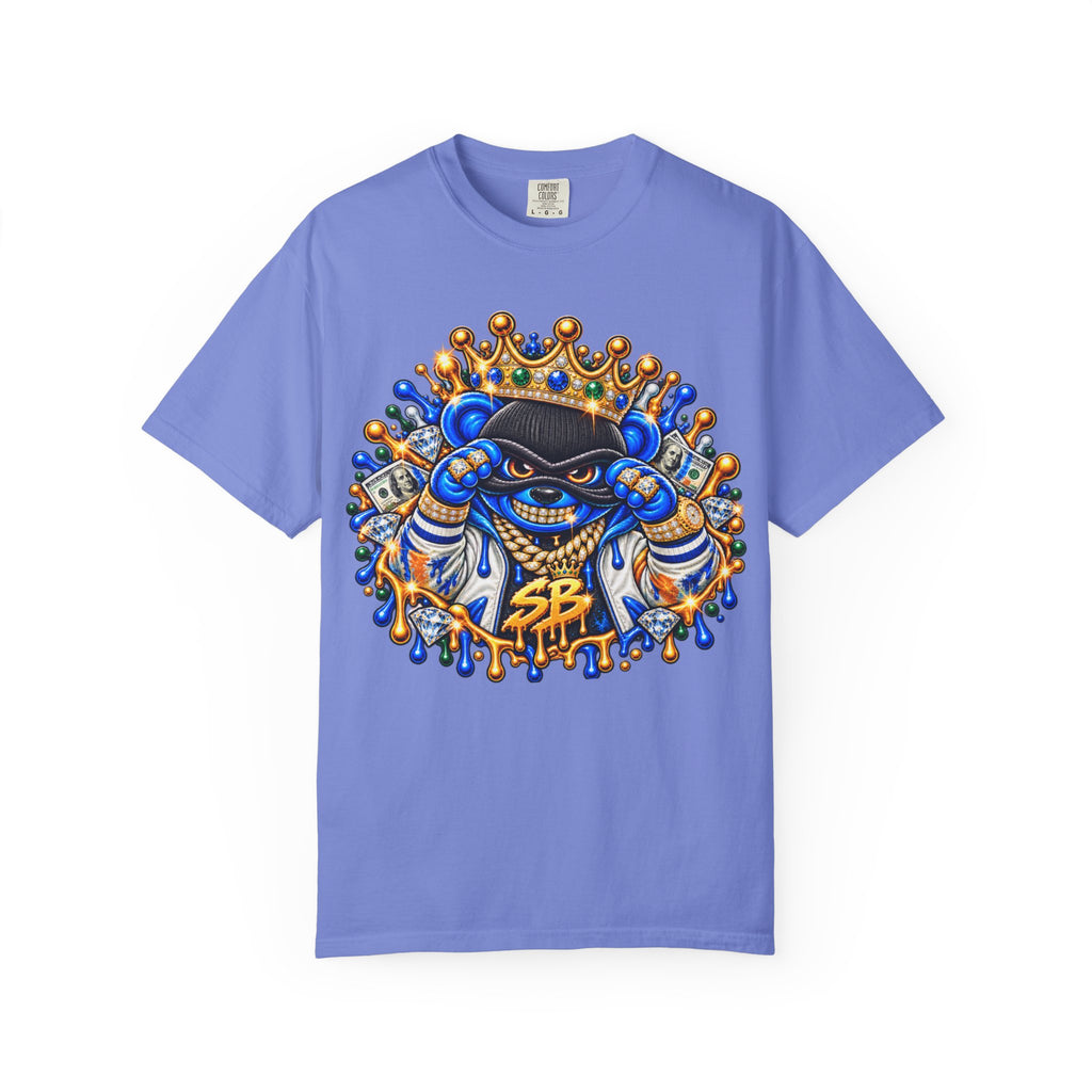 Unisex Garment-Dyed T-SHIRT-MONEY GLOCK/CROWN MASK LOGO-SCUMMIEBEARZ™