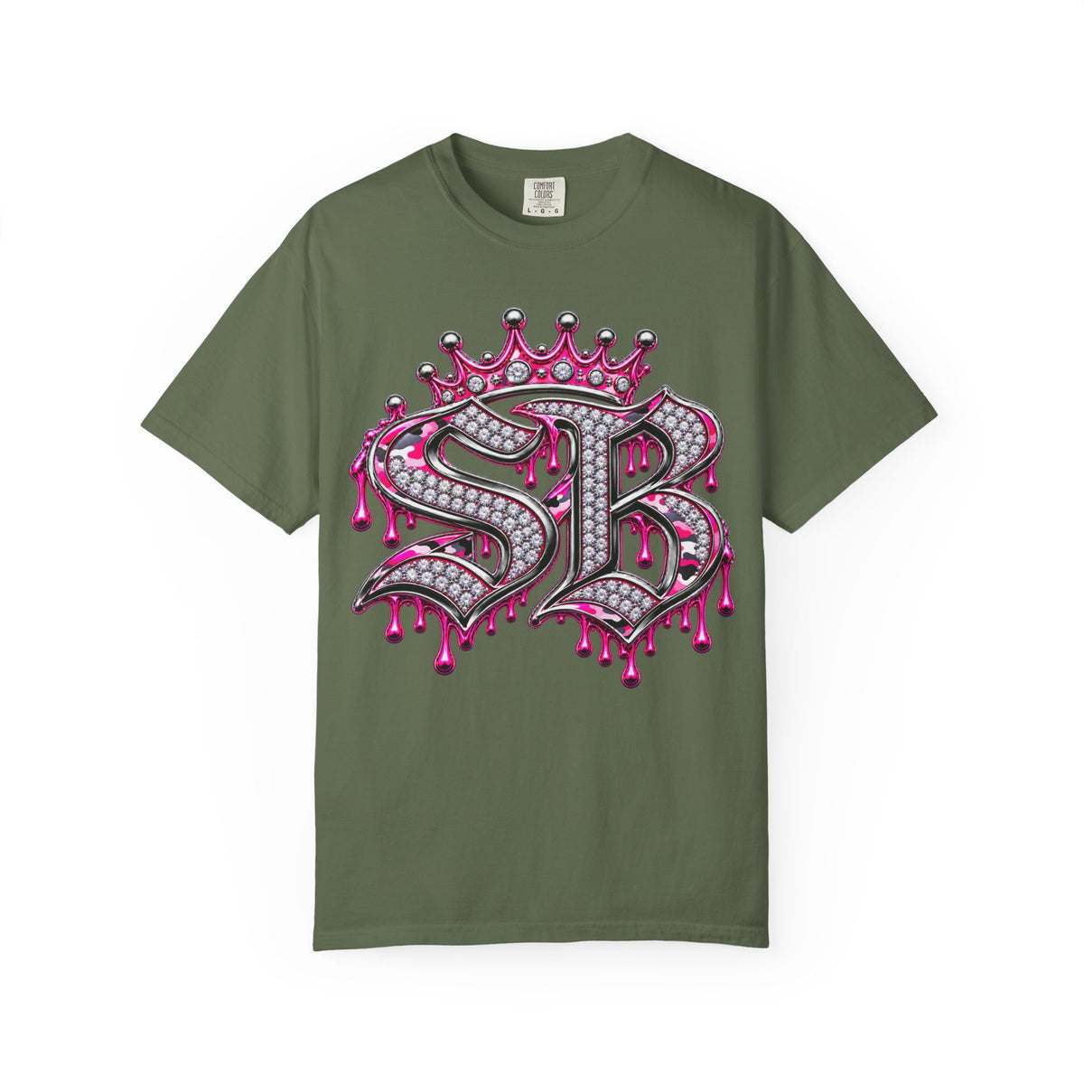 Unisex Garment-Dyed T-shirt-MONA LISA/CROWN MASK SB LOGO-SCUMMIEBEARZ™