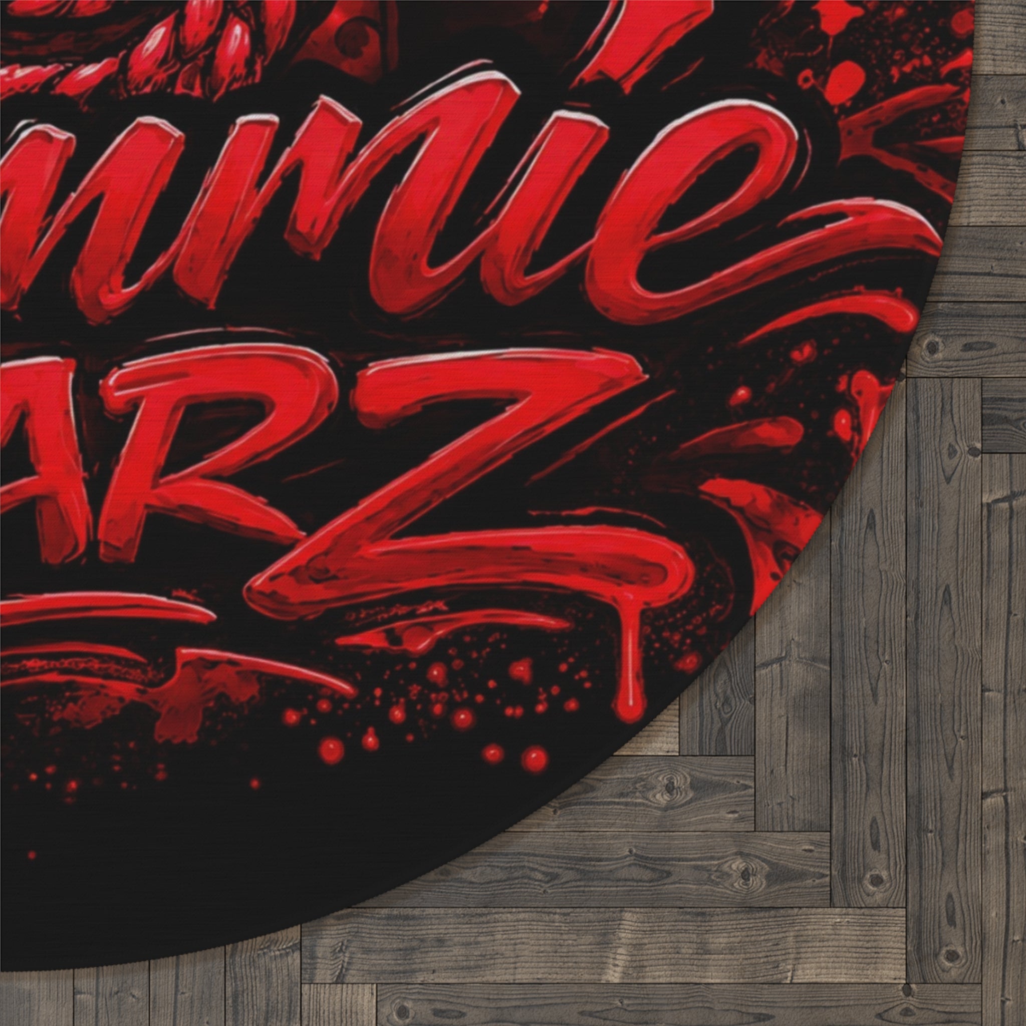 SCUMMIEBEARZ ♦️Red Logo ♦️Round Rug