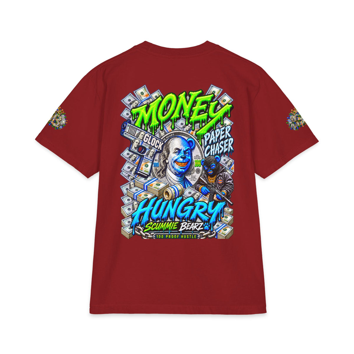 Money Hungry — Alternate Layout | SCUMMIEBEARZ™ Shaka Wear Heavyweight Tee
