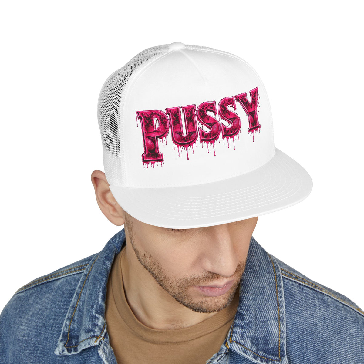 5 Panel Trucker Cap-PINK PU$$Y-SCUMMIEBEARZ™