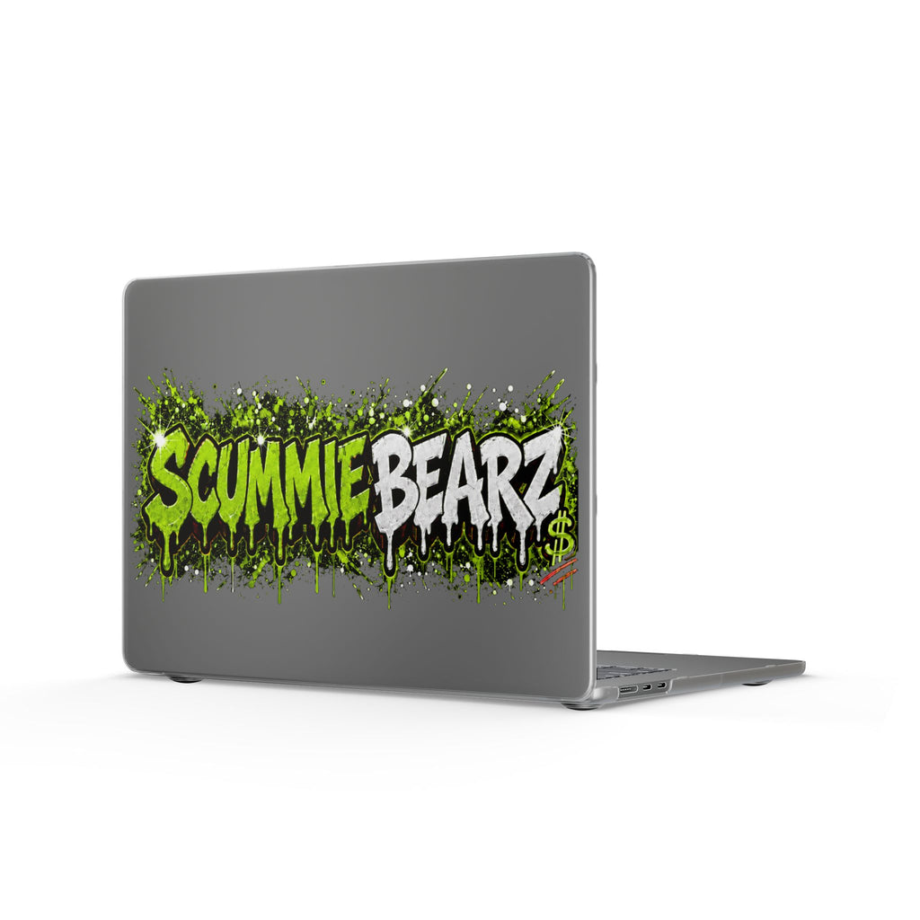 Matte MacBook Cases-GREEN/SILVER LOGO-SCUMMIEBEARZ™