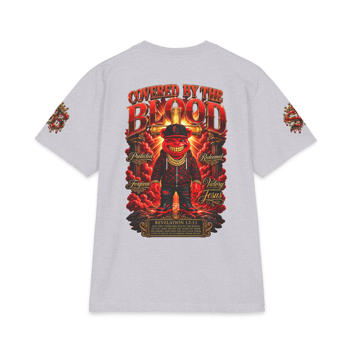 Covered by the Blood | SCUMMIEBEARZ™ Shaka Wear Heavyweight Tee