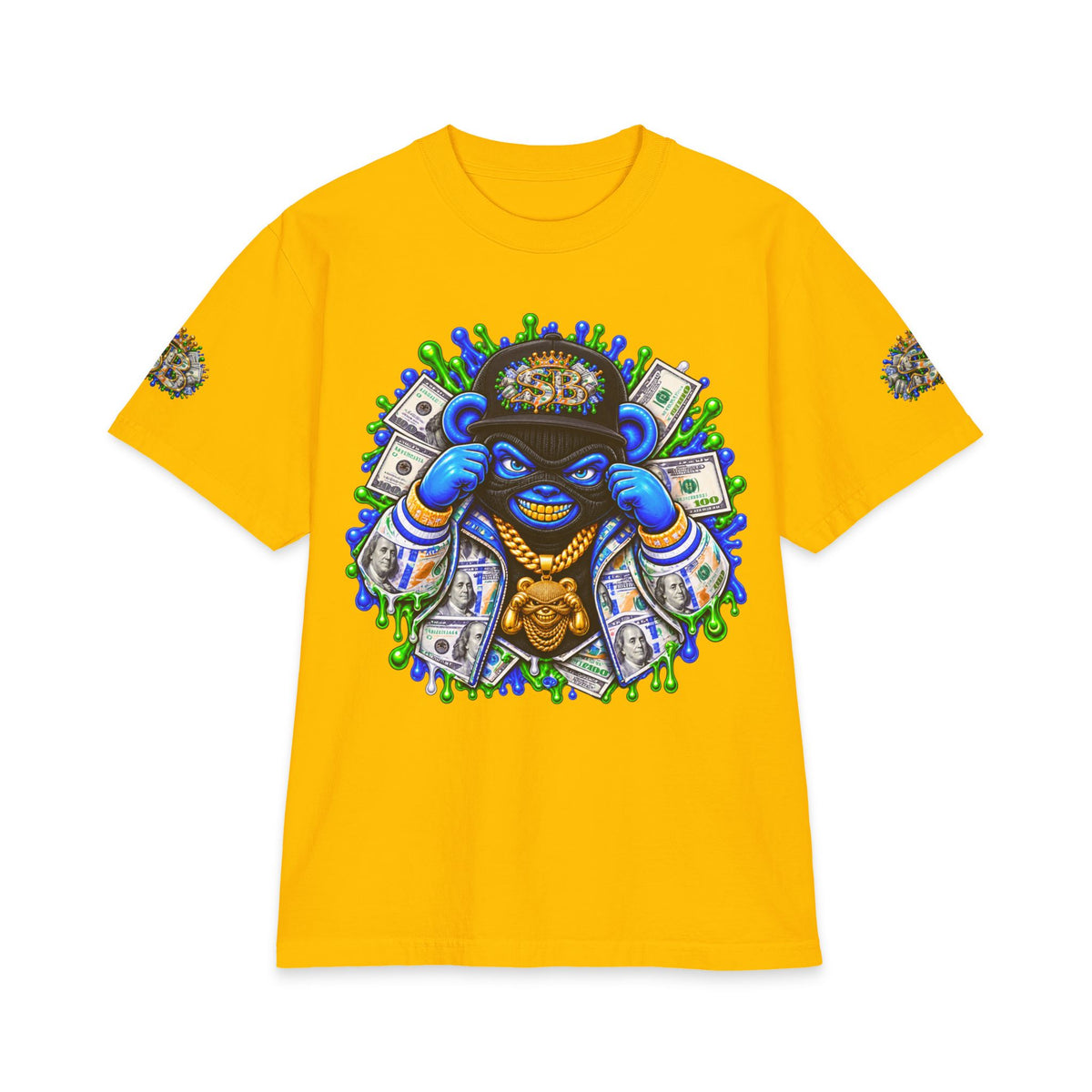 Money Hungry — Alternate Layout | SCUMMIEBEARZ™ Shaka Wear Heavyweight Tee