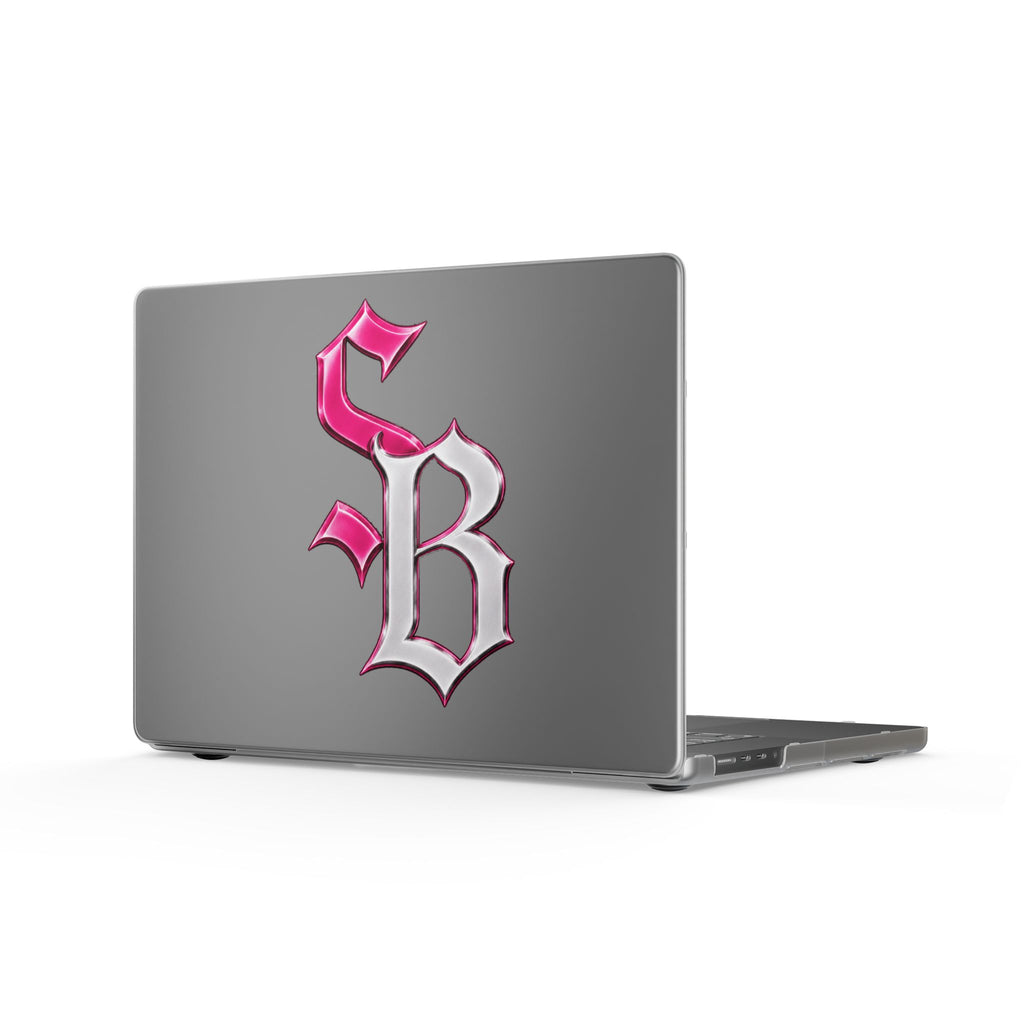 Matte MacBook Cases-PINK/SILVER SB LOGO-SCUMMIEBEARZ™️