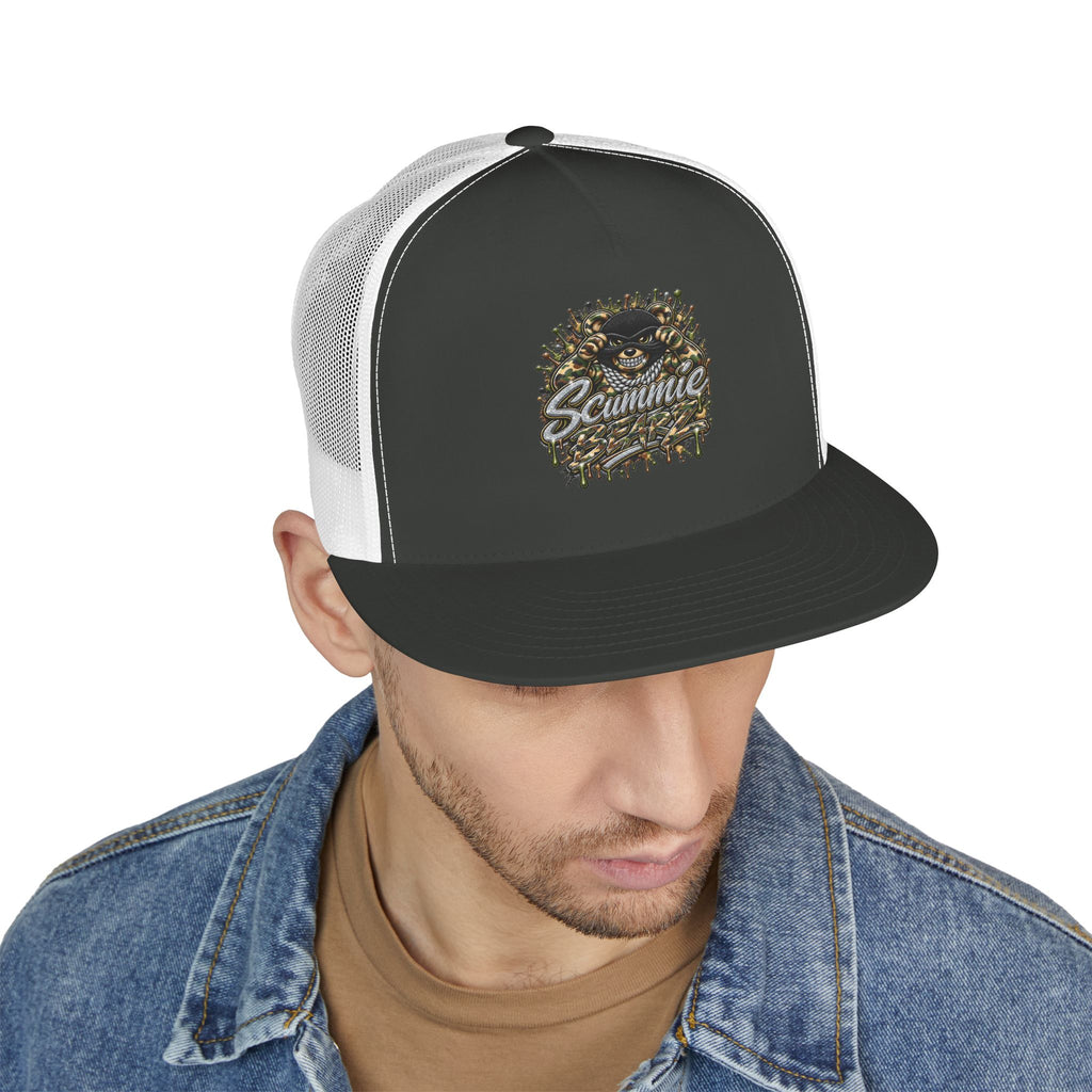 5 Panel Trucker CAP-CAMOUFLAGE MASK LOGO-SCUMMIEBEARZ™