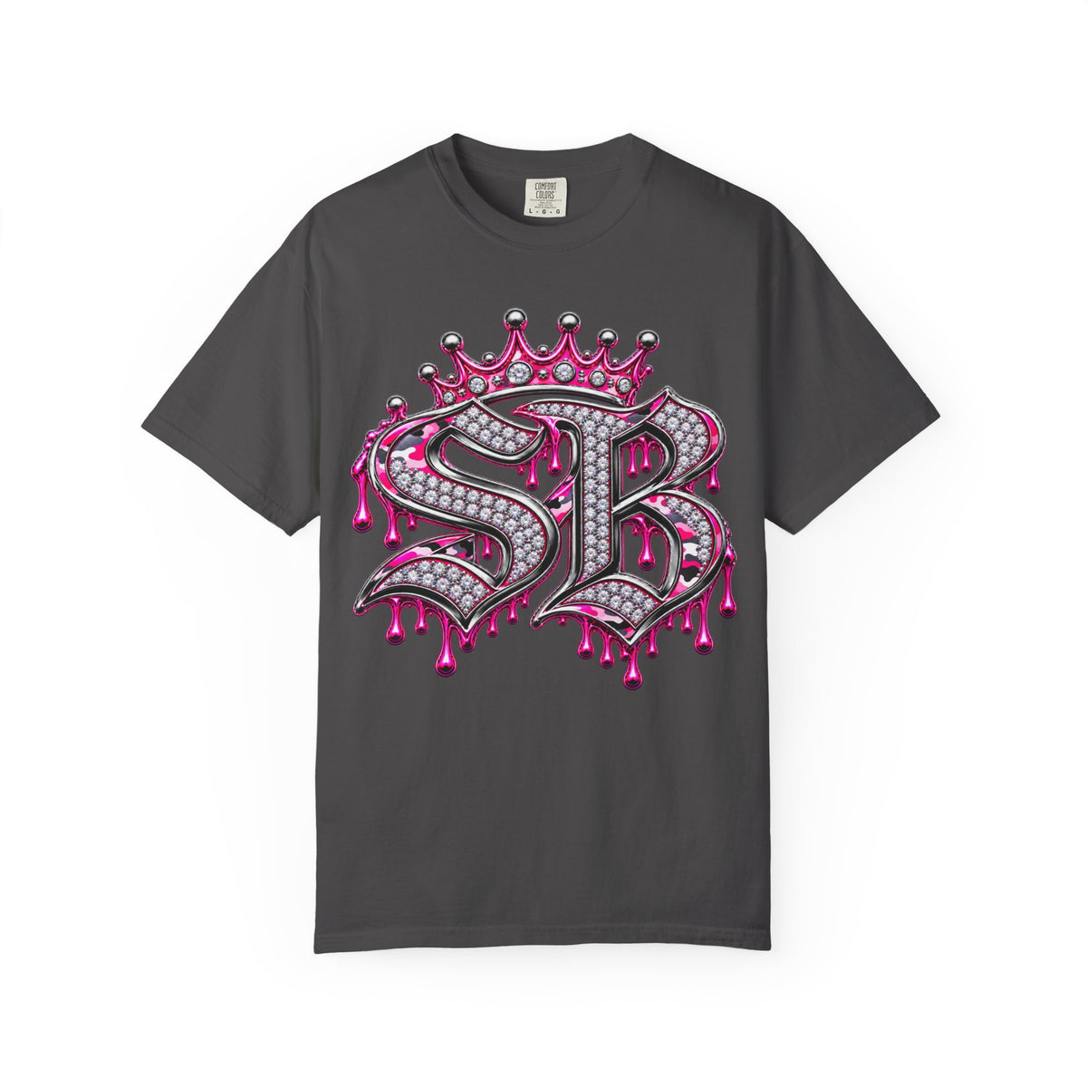 Unisex Garment-Dyed T-shirt-MONA LISA/CROWN MASK SB LOGO-SCUMMIEBEARZ™