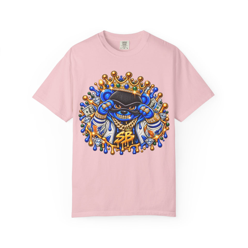 Unisex Garment-Dyed T-SHIRT-MONEY GLOCK/CROWN MASK LOGO-SCUMMIEBEARZ™