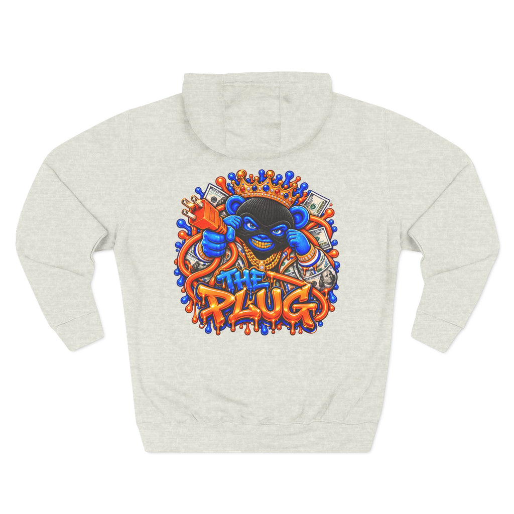 Three-Panel Fleece Hoodie-THE PLUG-SCUMMIEBEARZ™️