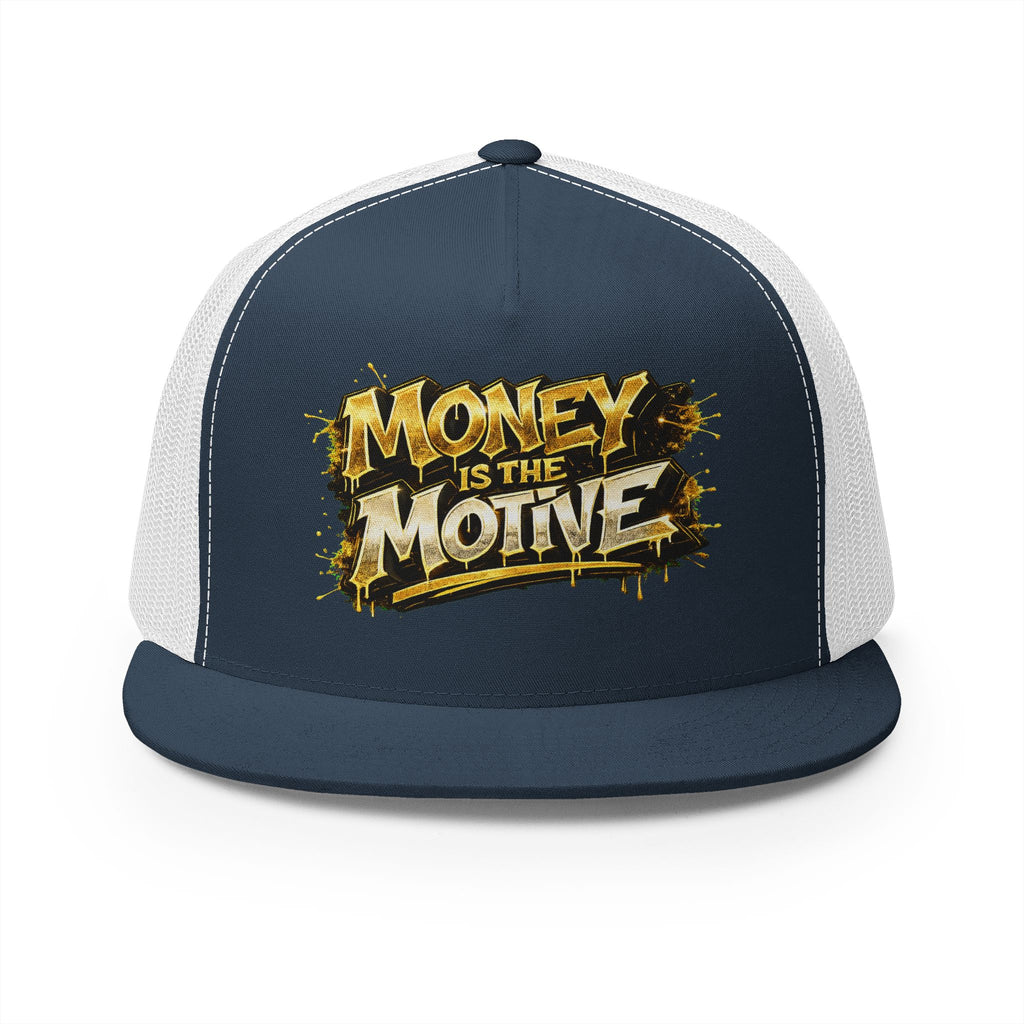 5 Panel Trucker Cap-GOLD MONEY IS THE MOTIVE-SCUMMIEBEARZ™