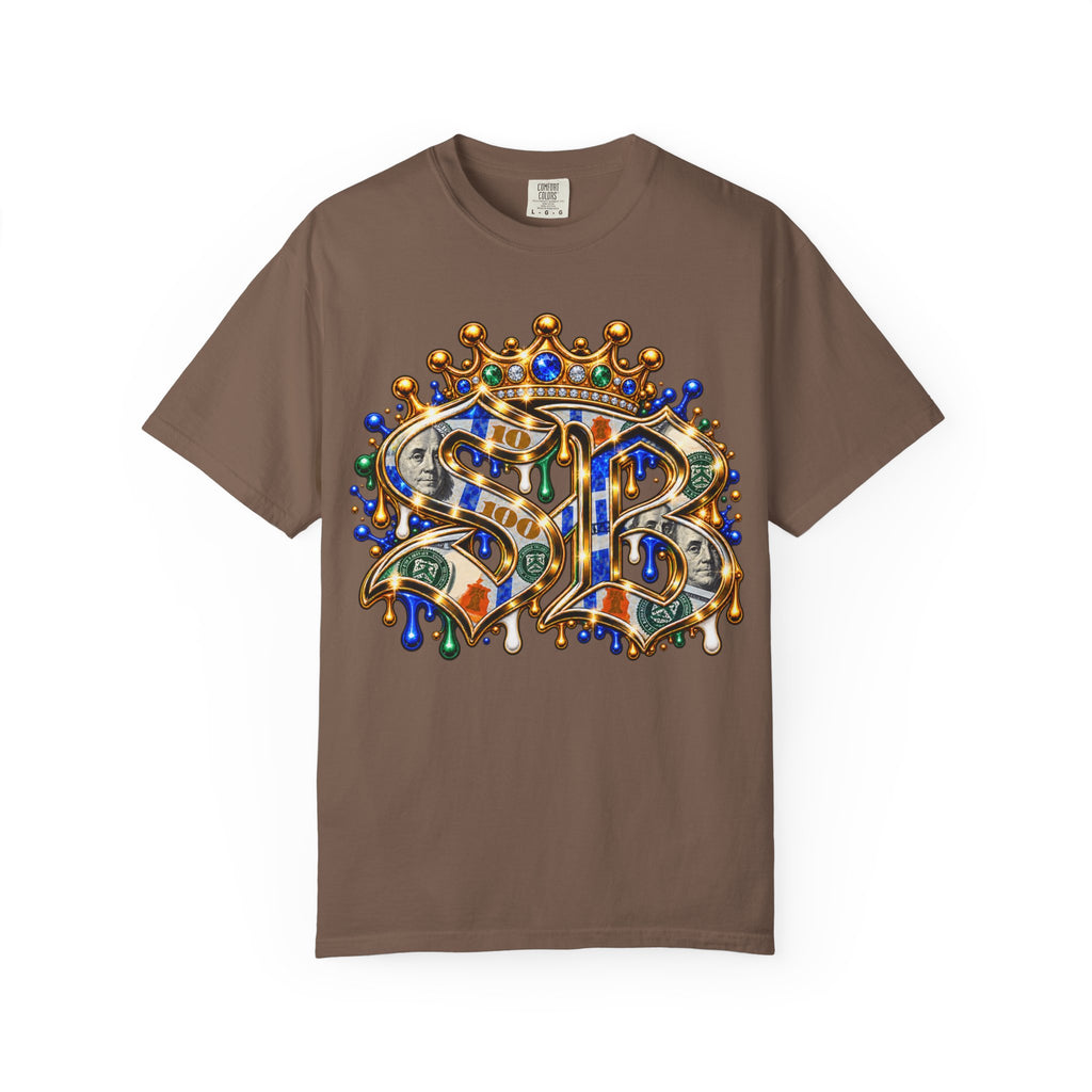 Unisex Garment-Dyed T-SHIRT-BLUE MONEY GLOCK/SB LOGO-SCUMMIEBEARZ™