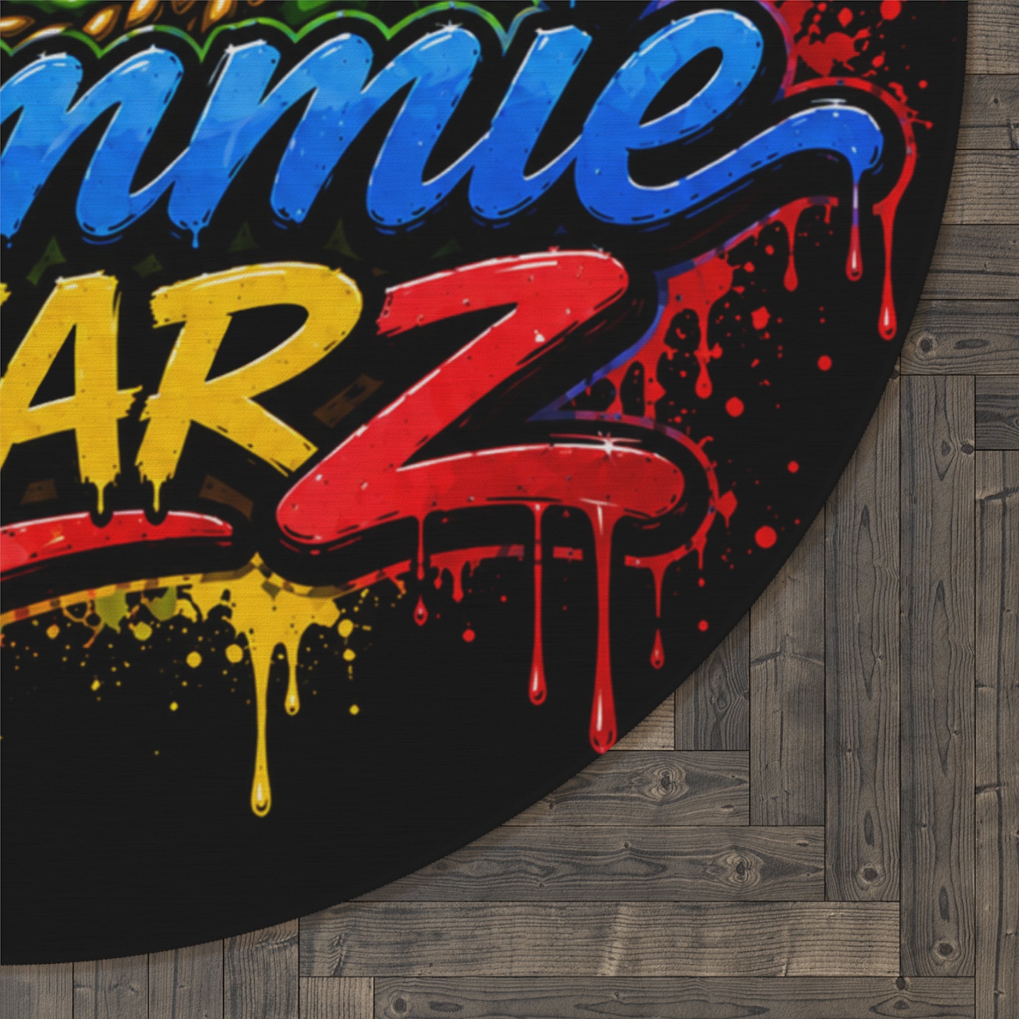 SCUMMIEBEARZ 🔴Red/Blue🔵 Logo Round Rug