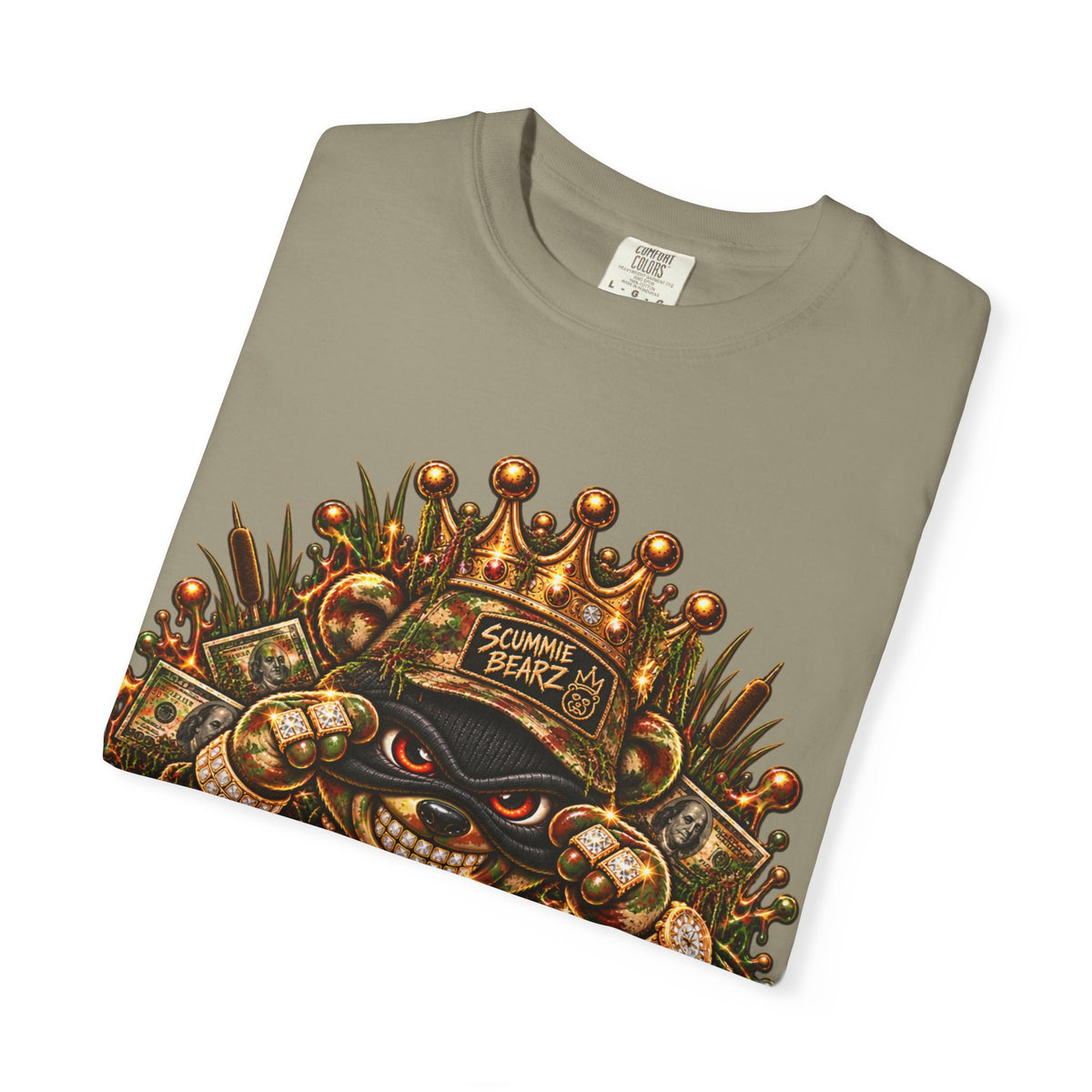 Unisex Garment-Dyed T-shirt-HILLBILLY CAMO GLOCK -SCUMMIEBEARZ™