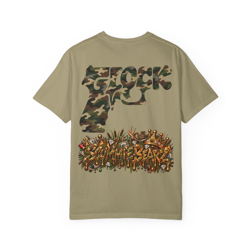 Unisex Garment-Dyed T-shirt-HILLBILLY CAMO GLOCK -SCUMMIEBEARZ™