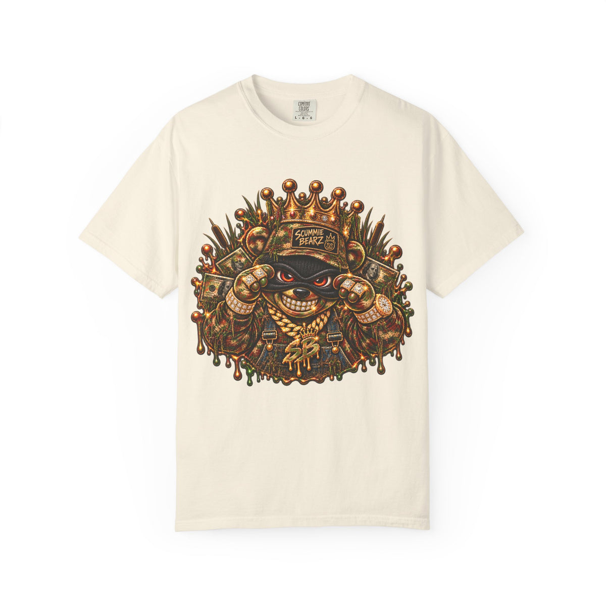Unisex Garment-Dyed T-shirt-HILLBILLY CAMO GLOCK -SCUMMIEBEARZ™