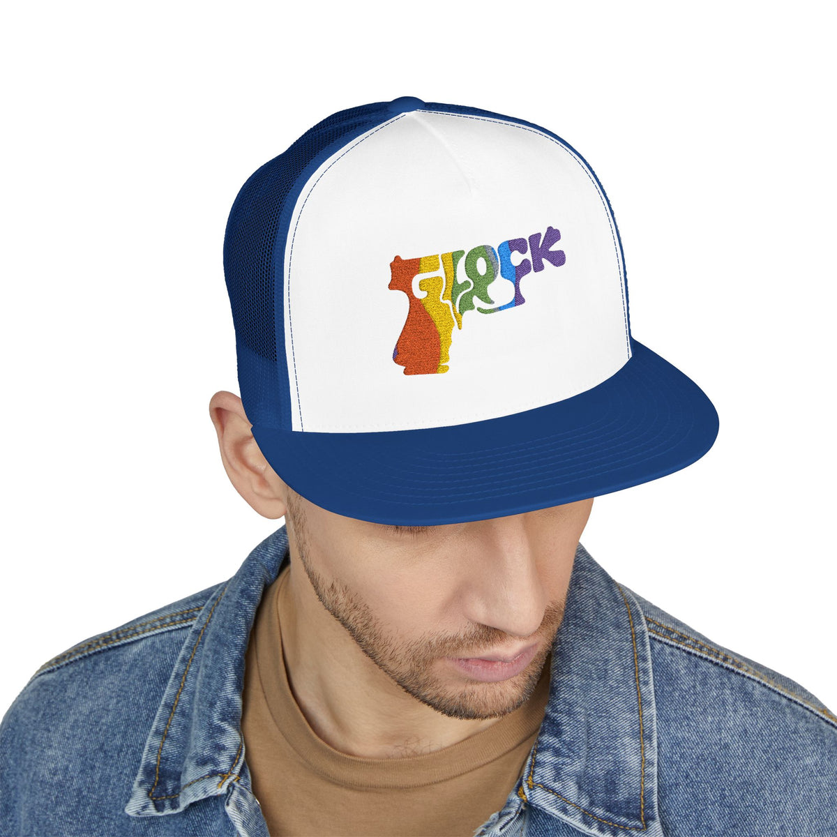 5 Panel Trucker Cap-RAINBOW GLOCK LOGO-SCUMMIEBEARZ™️