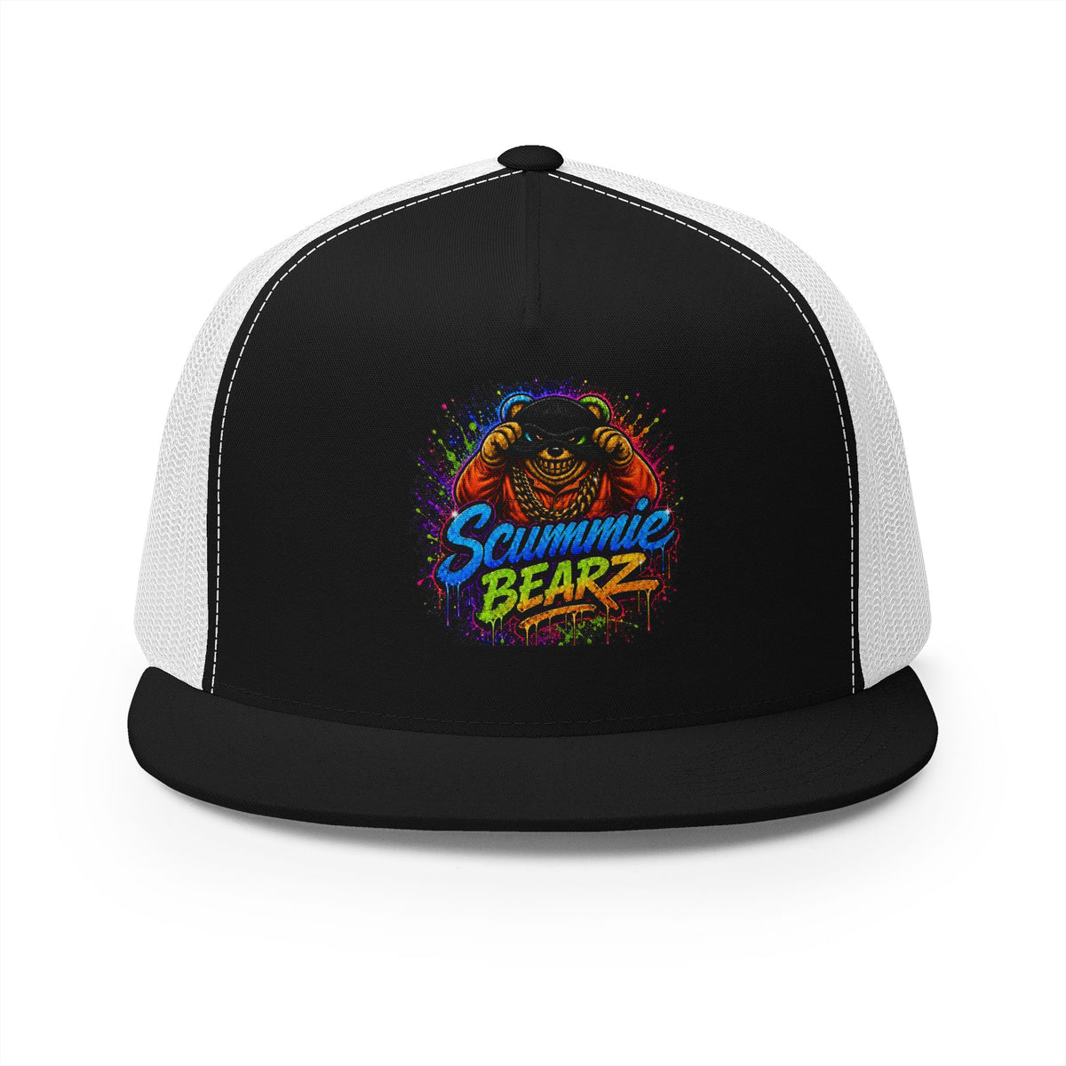 5 Panel Trucker Cap-RAINBOW MASK LOGO-SCUMMIEBEARZ™