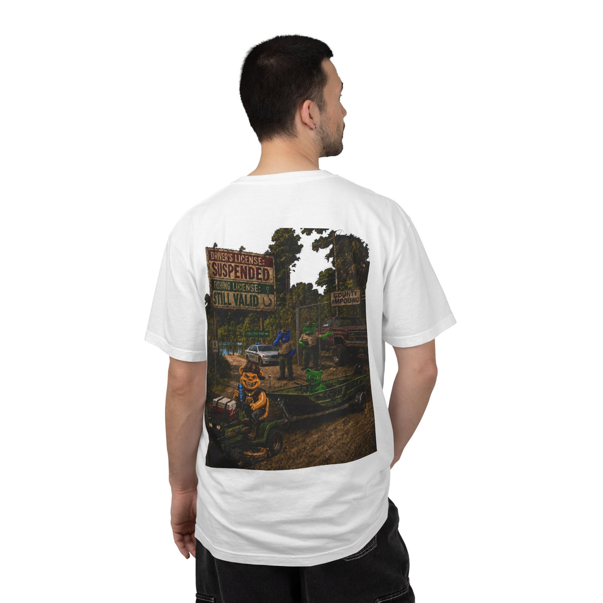 Unisex Garment-Dyed T-shirt- pond water mydaileys ininpound-SCUMMIEBEARZ™