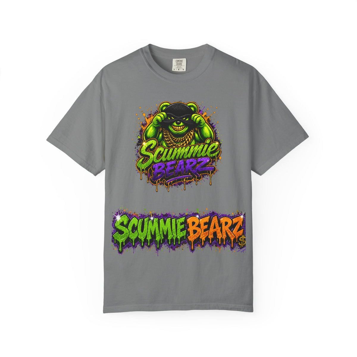 Unisex Garment-Dyed T-shirt-MASK LOGO & LIKE STEALING CANDY FROM A BABY-SCUMMIEBEARZ™
