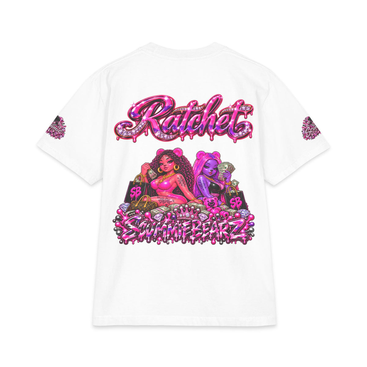 Ratchet — Pink/Purple | SCUMMIEBEARZ™ Shaka Wear Heavyweight Tee