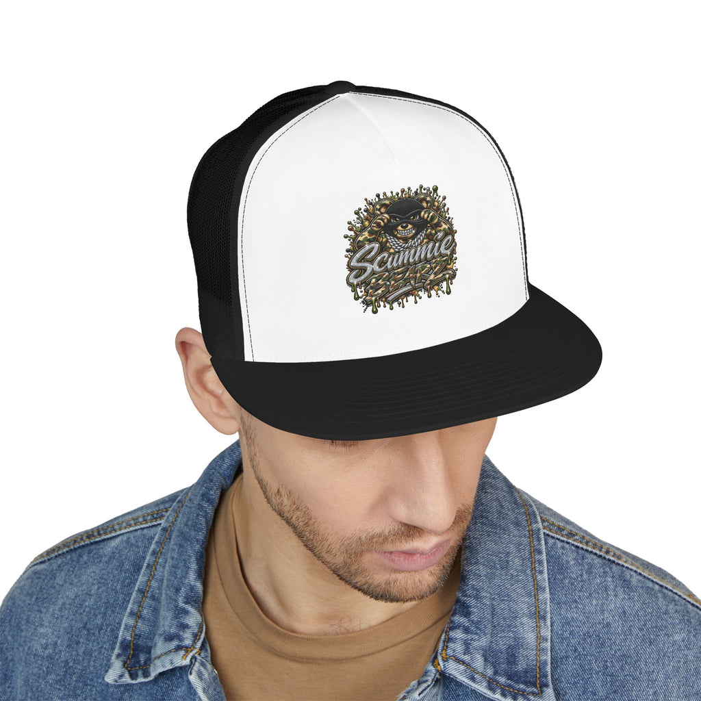 5 Panel Trucker CAP-CAMOUFLAGE MASK LOGO-SCUMMIEBEARZ™