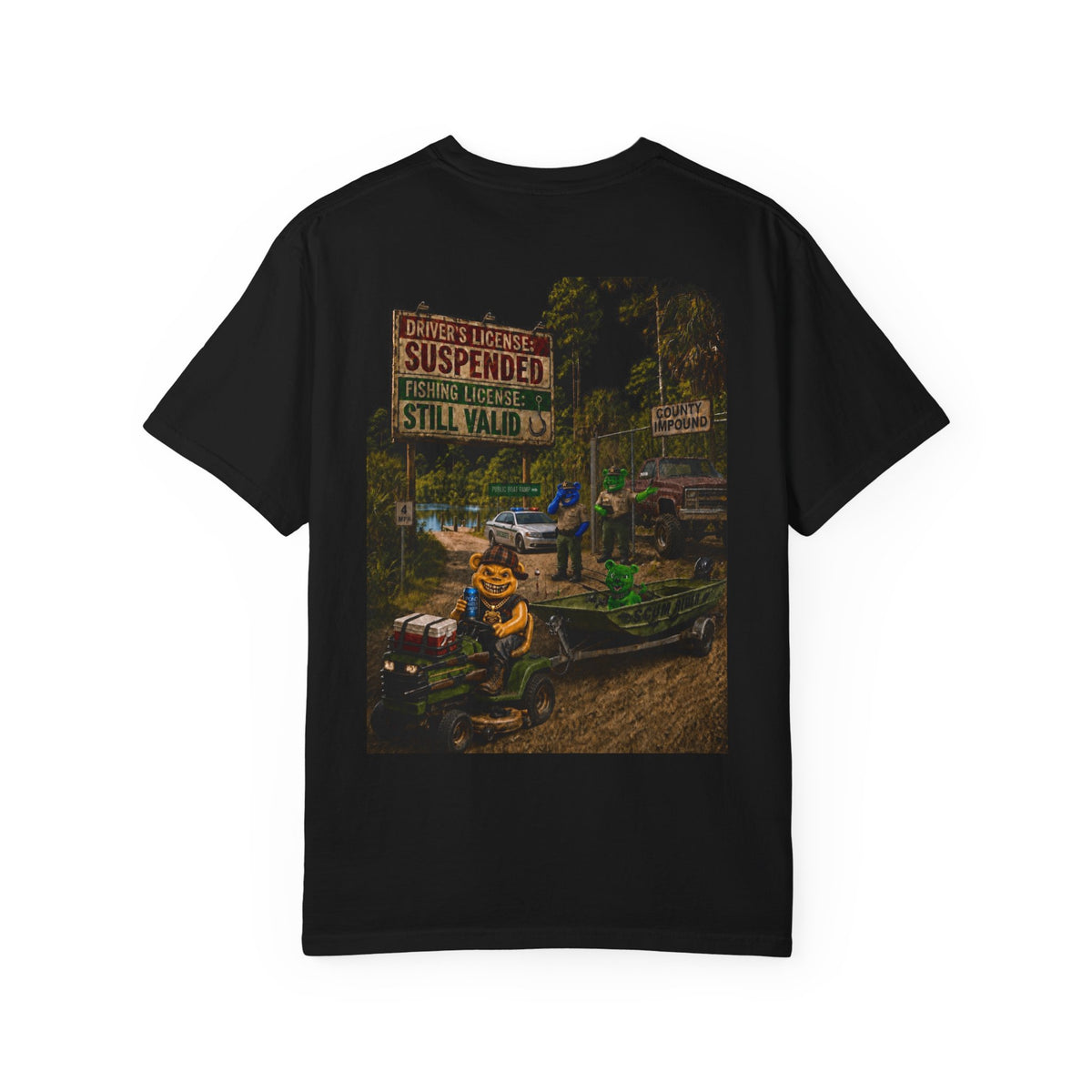 Unisex Garment-Dyed T-shirt- pond water mydaileys ininpound-SCUMMIEBEARZ™
