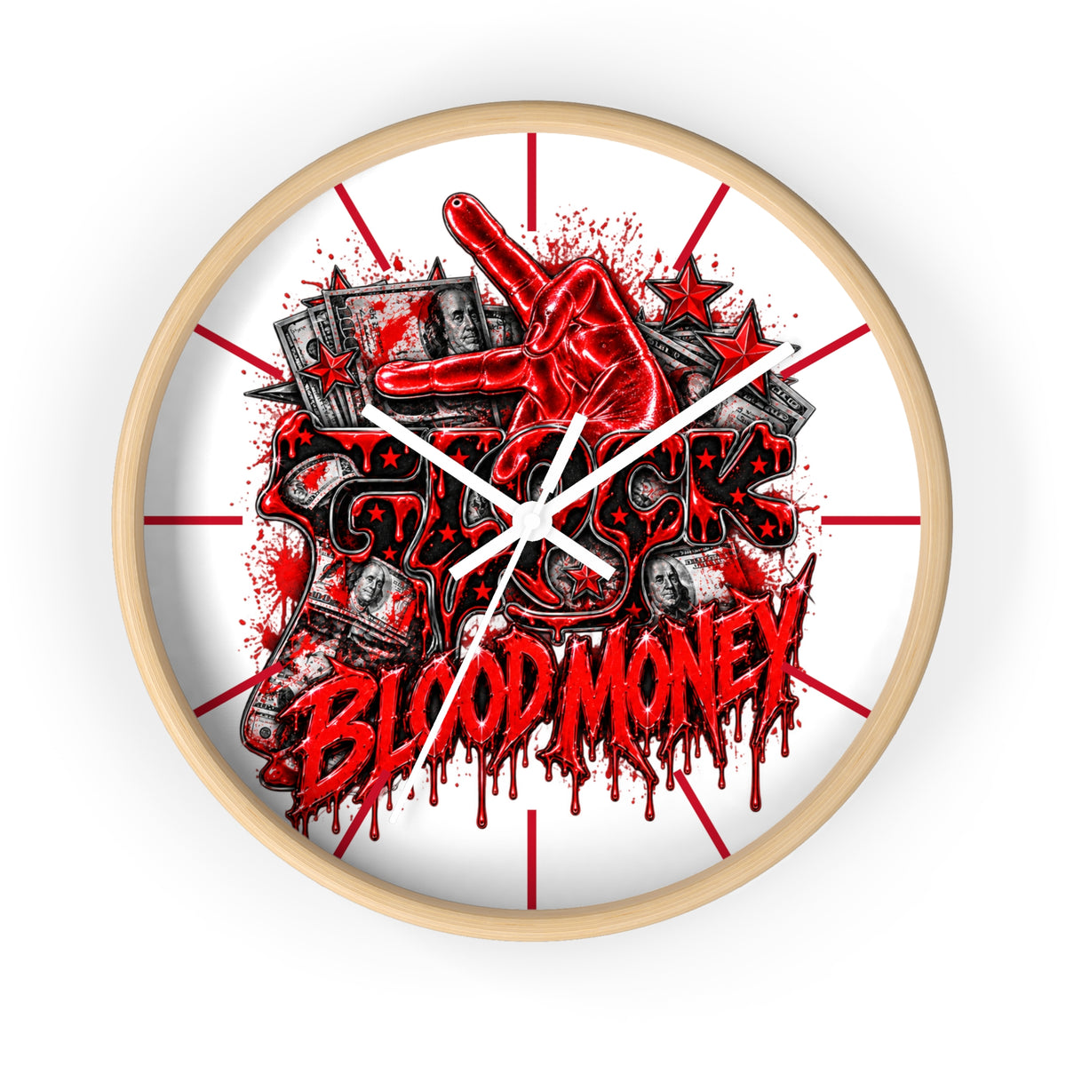 Wall Clock-Blood Money Glock-SCUMMIEBEARZ™️