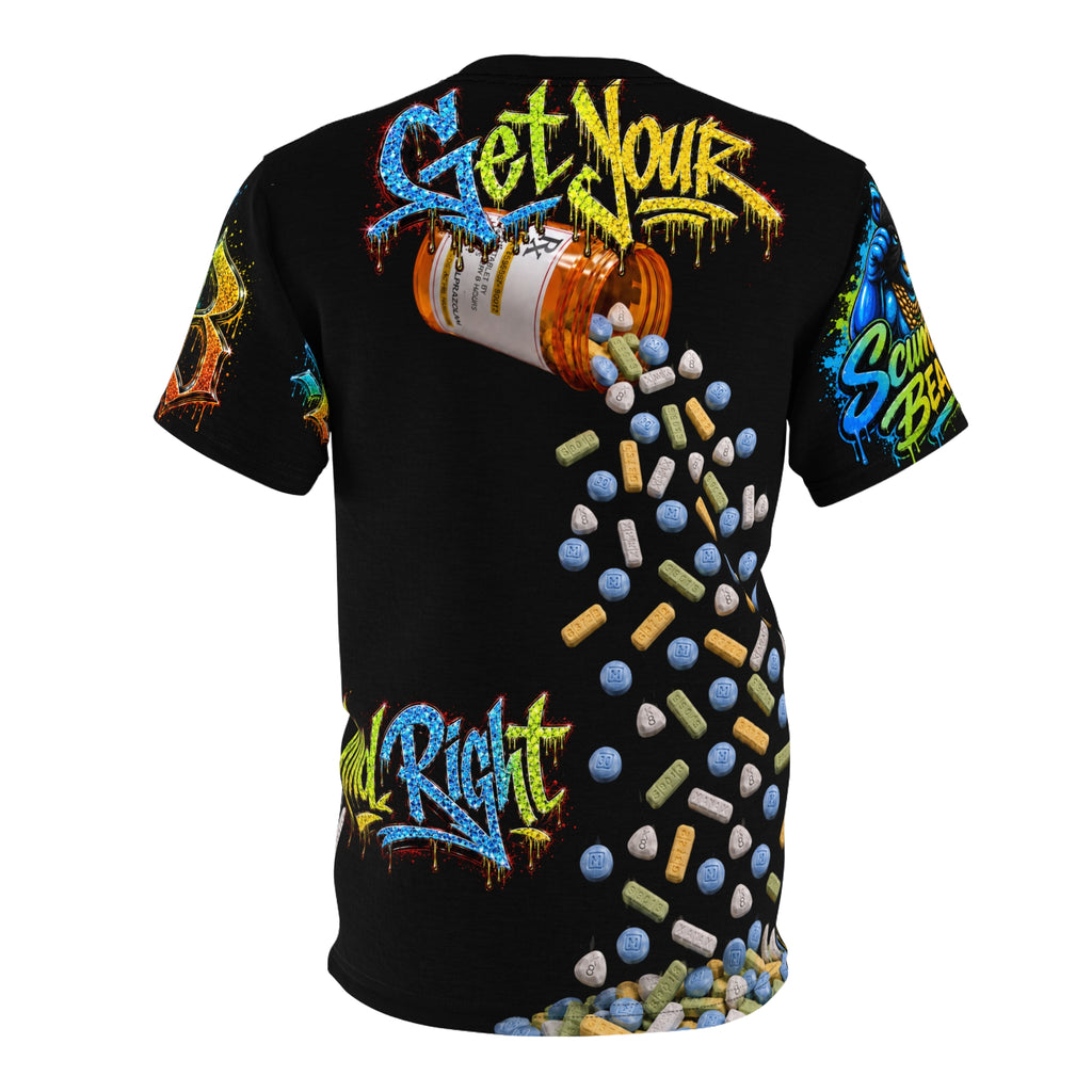 Men’s Streetwear AOP T-shirt-GET YOUR MIND, RIGHT-SCUMMIEBEARZ™️