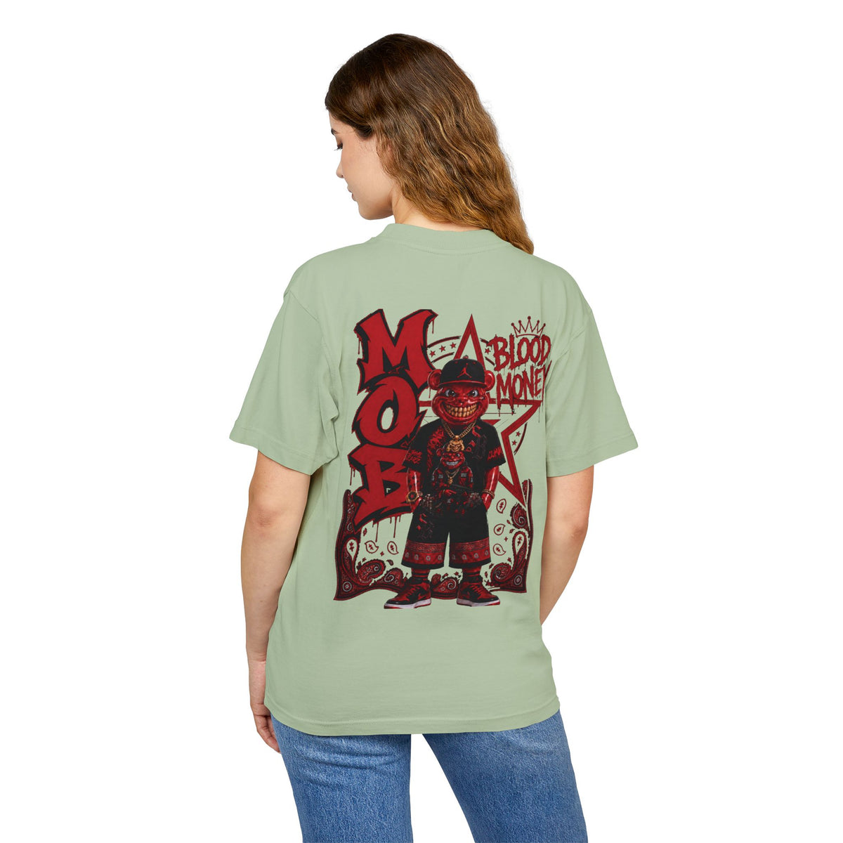 Unisex Urban Heavy Tee-BLOOD MONEY-™ | GANG GANG STREETWEAR TEE 🩸💰🐻-SCUMMIEBEARZ™️