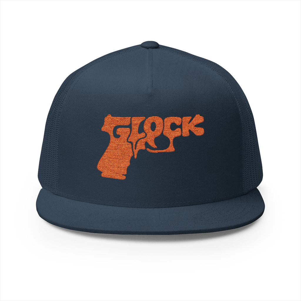 5 Panel Trucker Cap-ORANGE GLOCK LOGO-SCUMMIEBEARZ™️