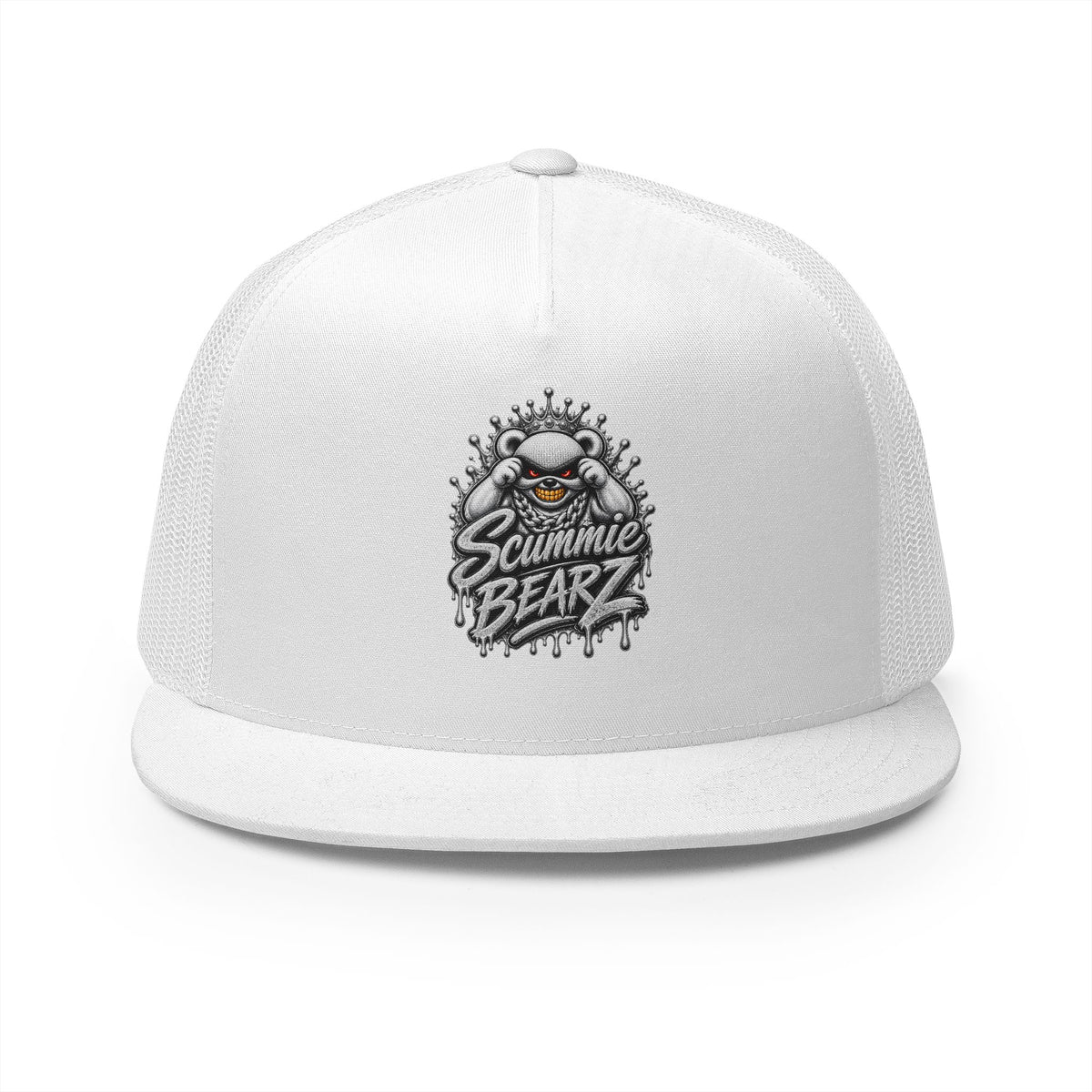 5 Panel Trucker Cap-SILVER MASK LOGO-SCUMMIEBEARZ™