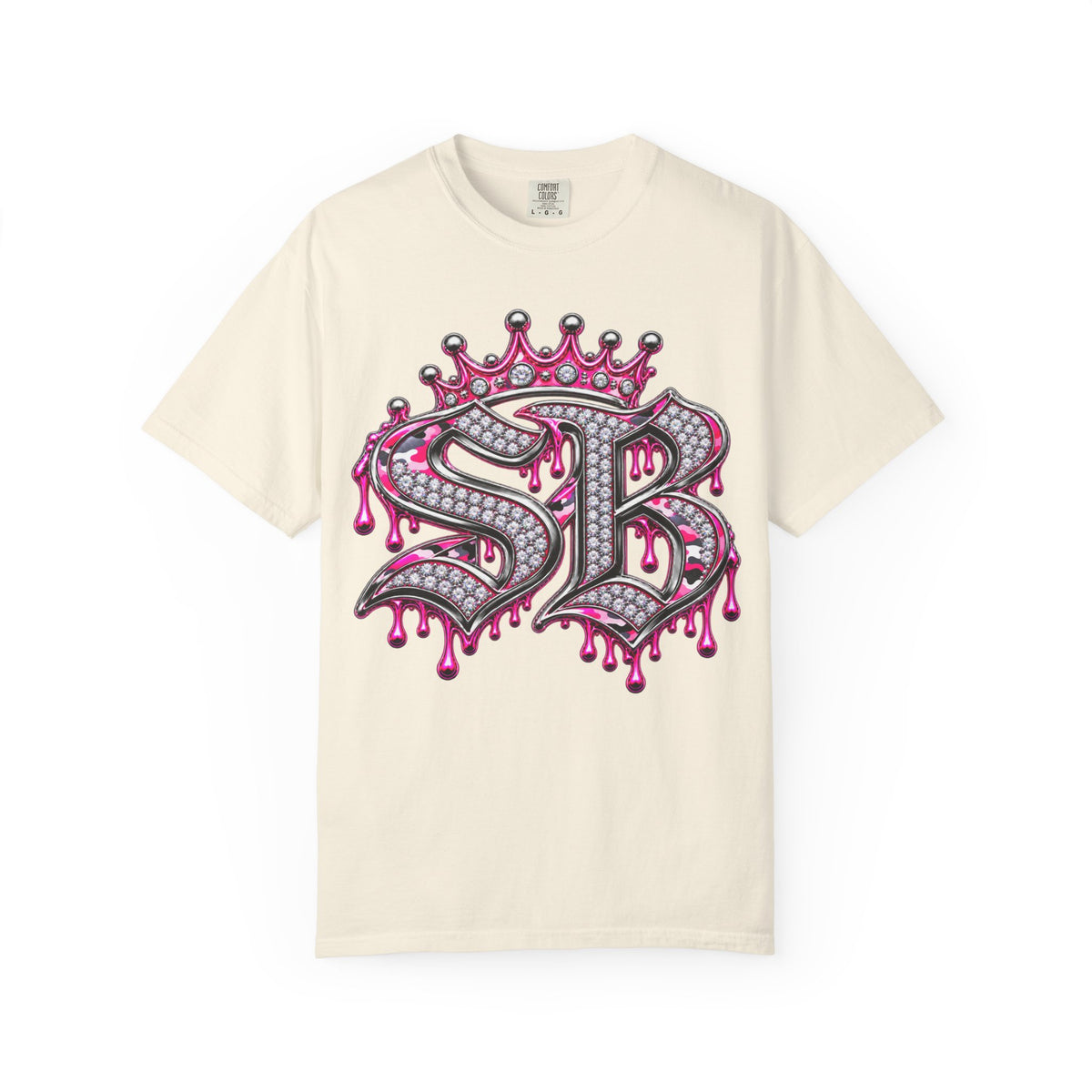 Unisex Garment-Dyed T-shirt-MONA LISA/CROWN MASK SB LOGO-SCUMMIEBEARZ™